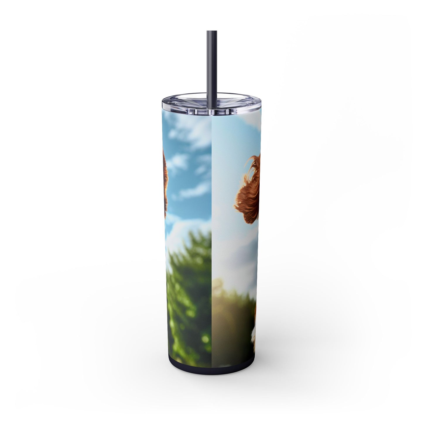 Welsh Springer Spaniel Skinny Tumbler with Straw, 20oz