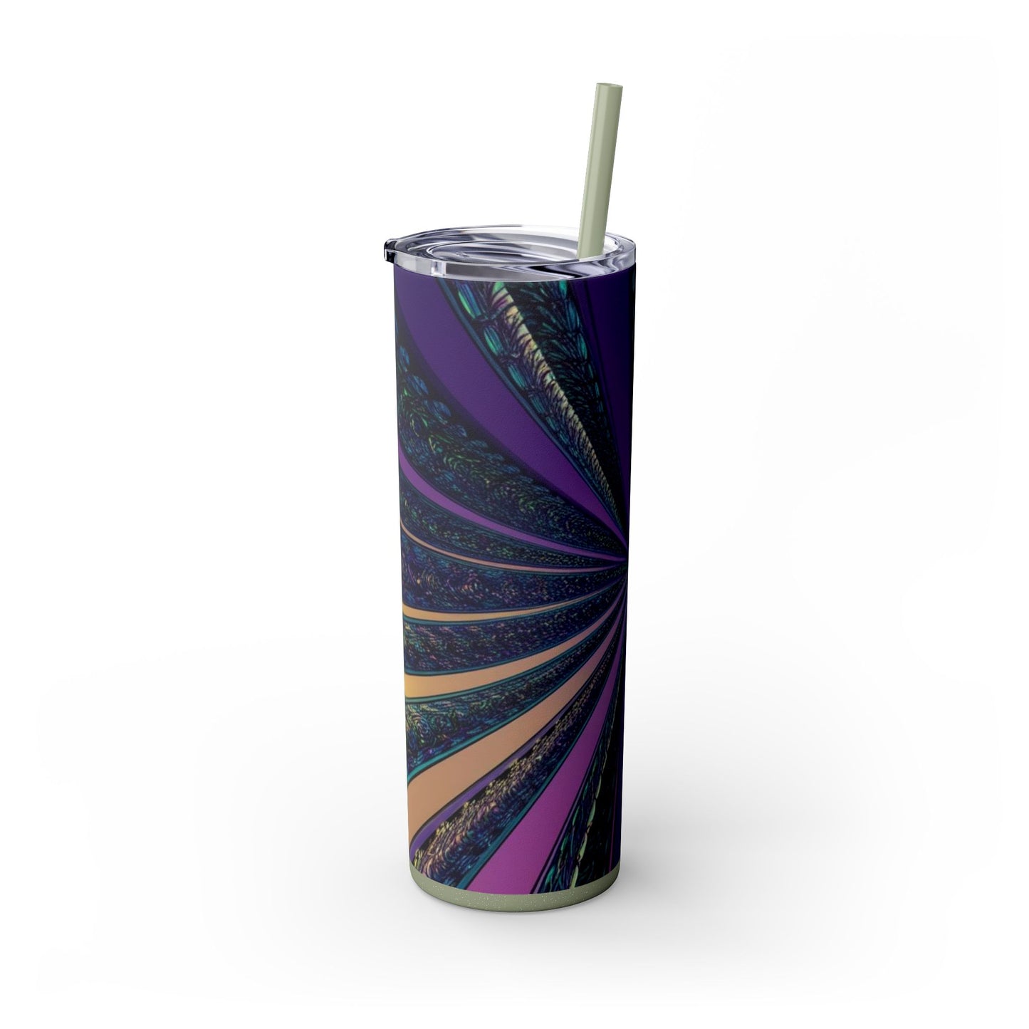 Optical Illusion Skinny Tumbler with Straw, 20oz