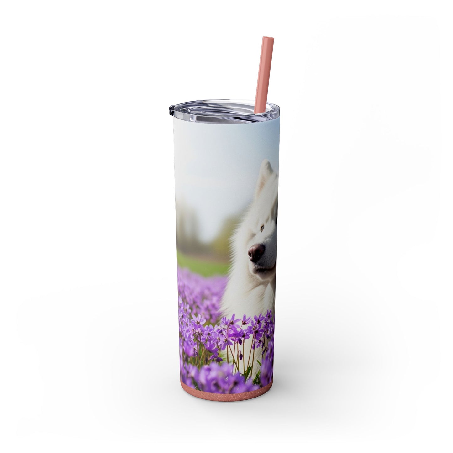 Samoyed Tumbler with Straw, 20oz