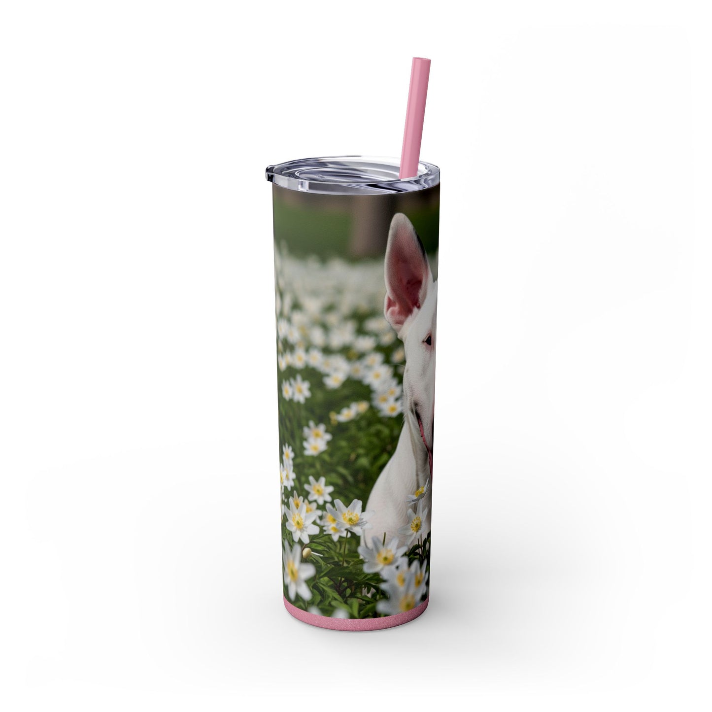 Bull Terrier Tumbler with Straw, 20oz