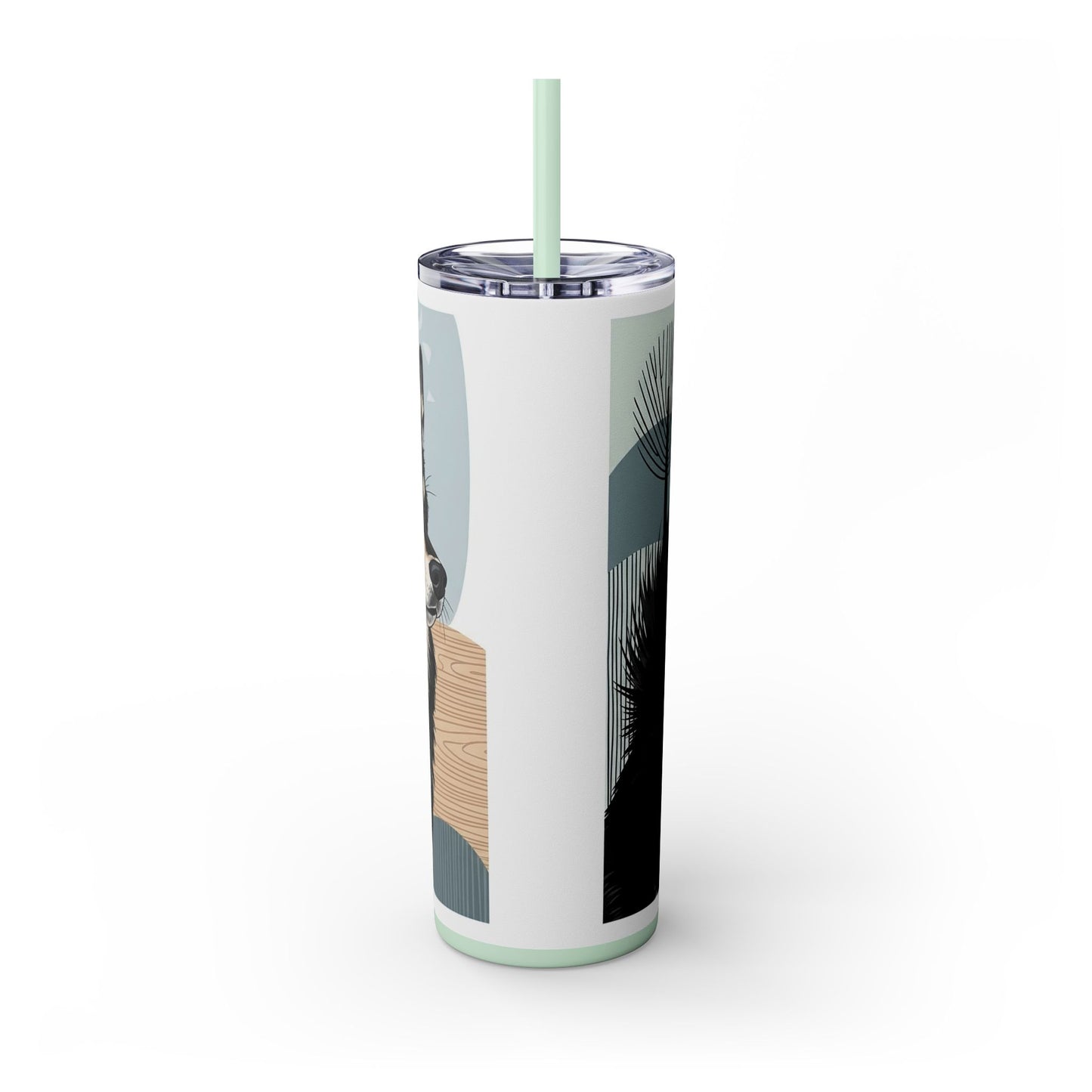 Swedish Lapphund Skinny Tumbler with Straw, 20oz