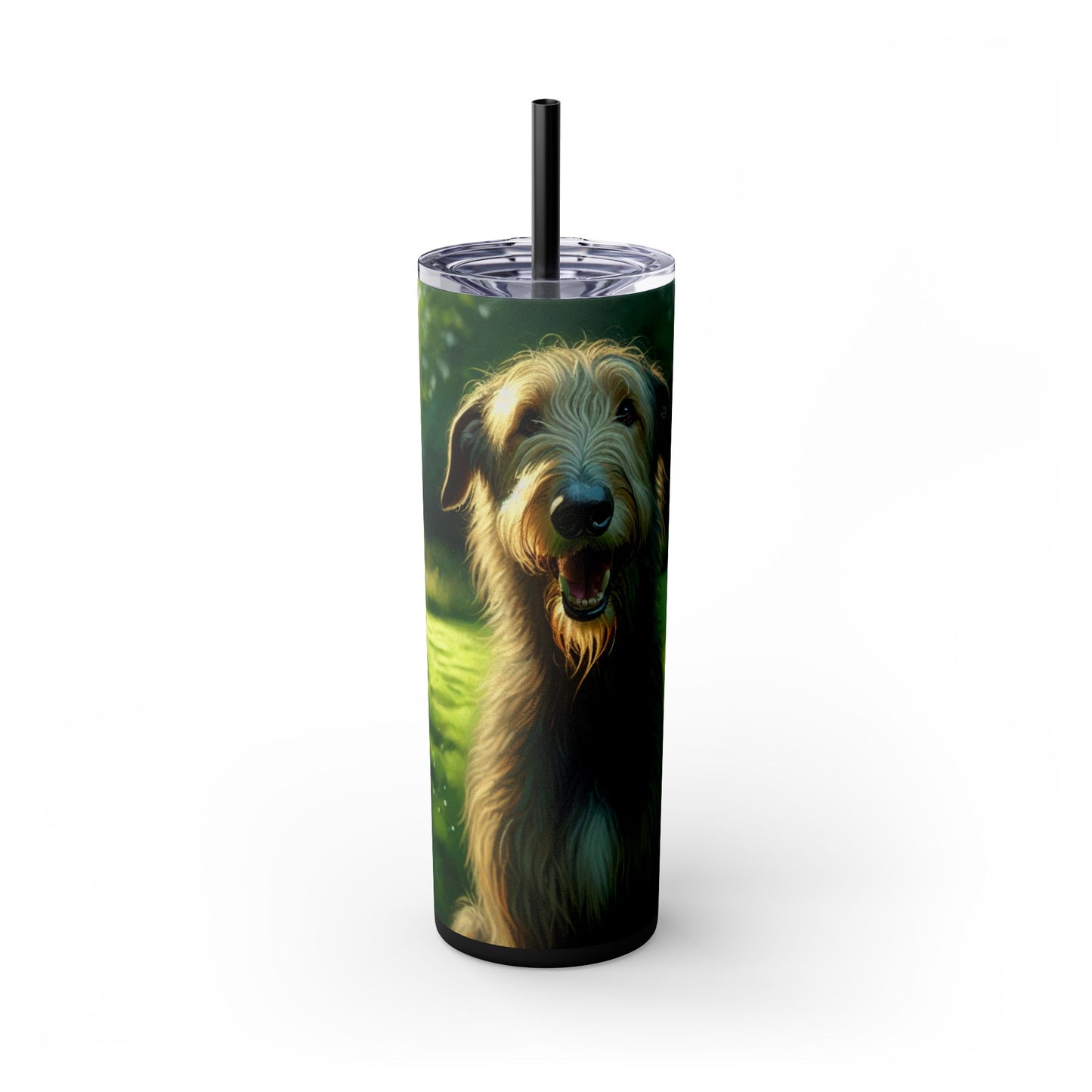 Irish Wolfhound Tumbler with Straw, 20oz