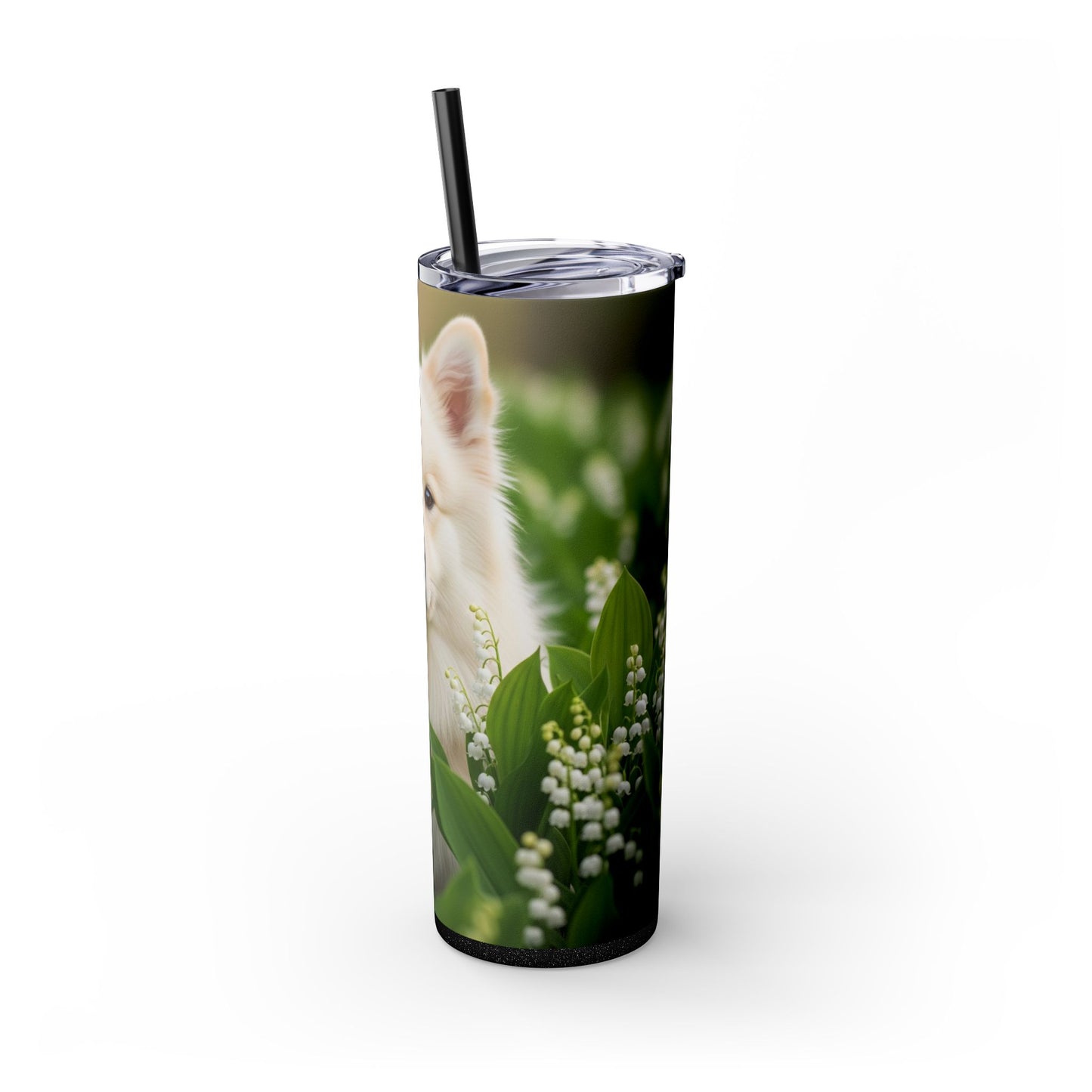 Finnish Lapphund Skinny Tumbler with Straw, 20oz