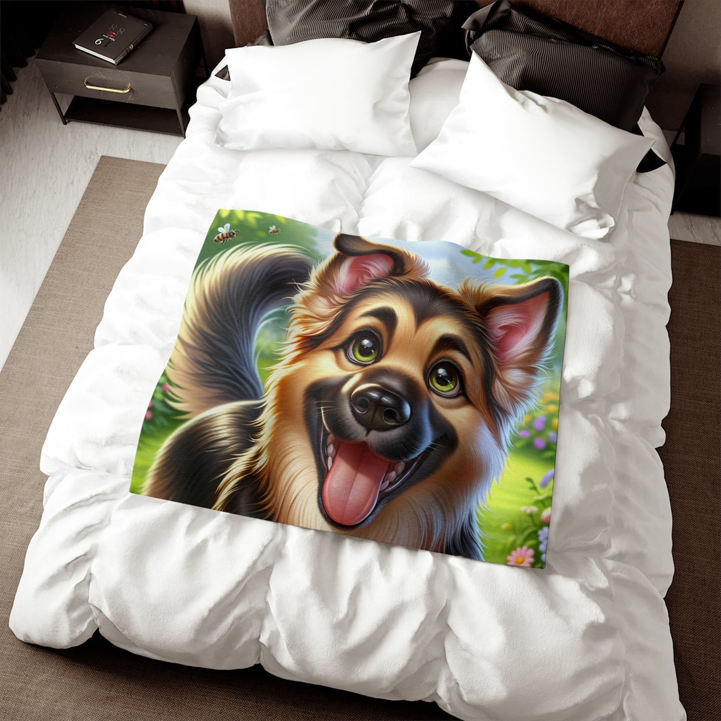 German Shepherd Sweatshirt Blanket