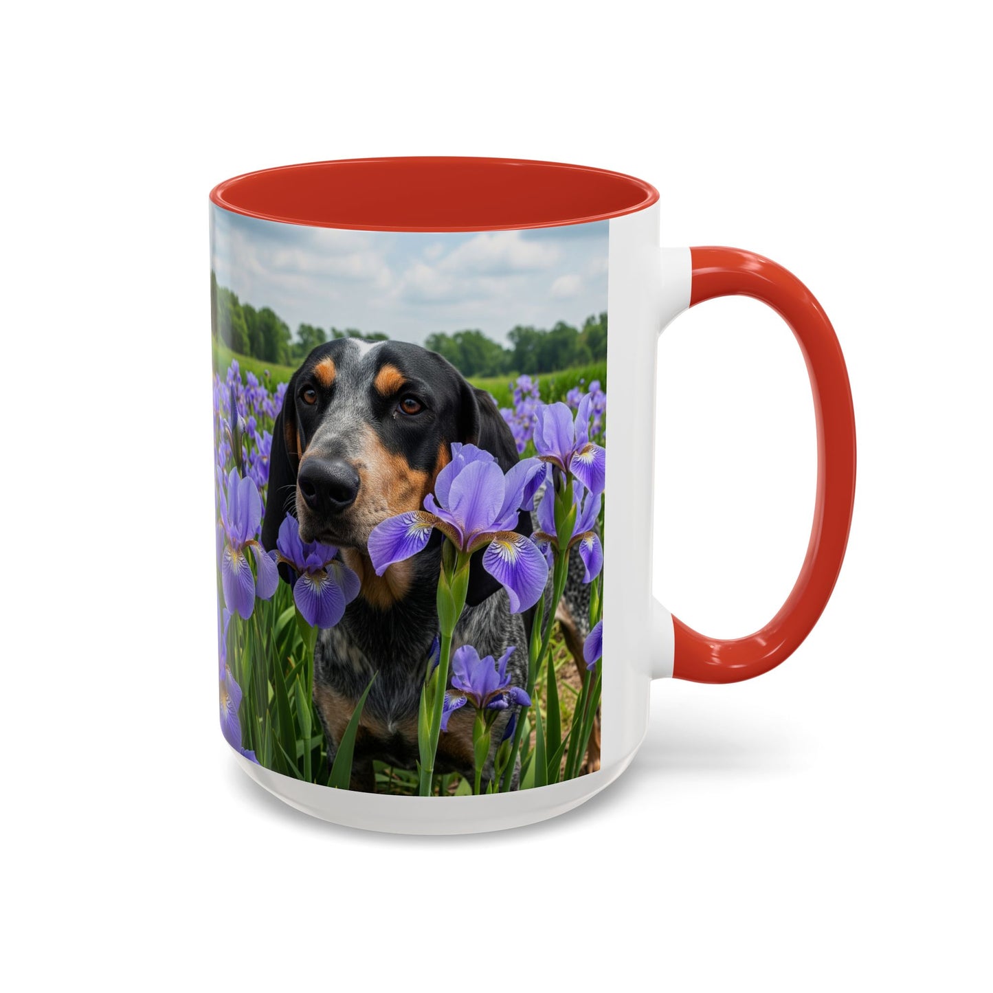 Bluetick Coonhound Accent Coffee Mug - Perfect Gift for Dog Lovers