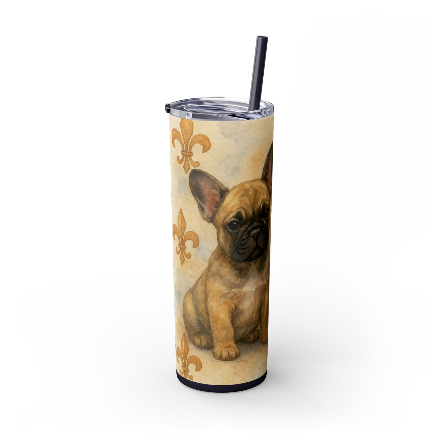 French Bulldog puppies Tumbler with Straw, 20oz