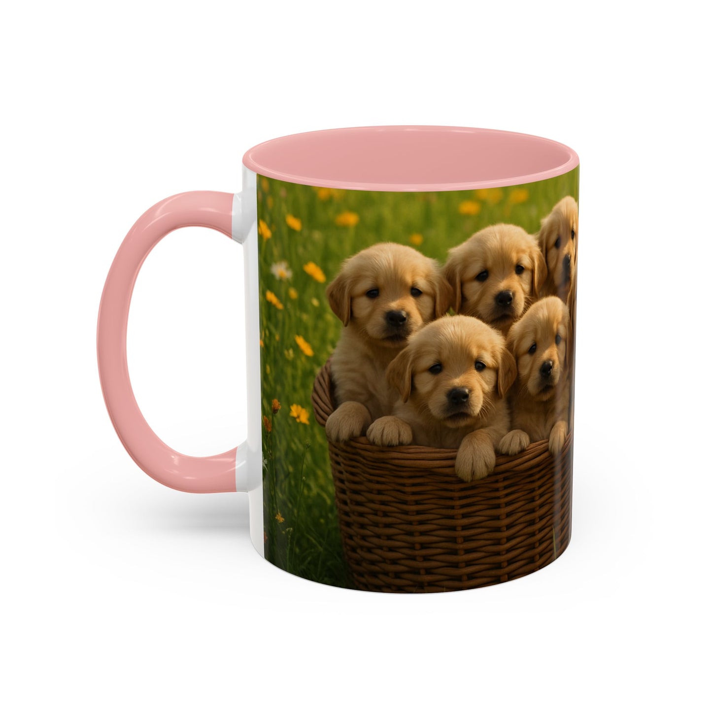 Golden Retriever puppies Accent Coffee Mug - Perfect Gift for Dog Lovers