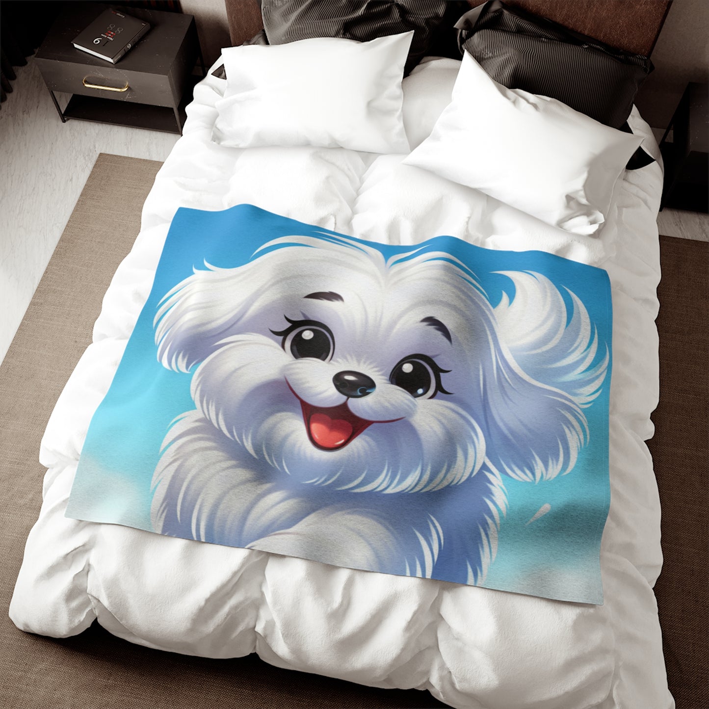 Maltese Sweatshirt Blanket