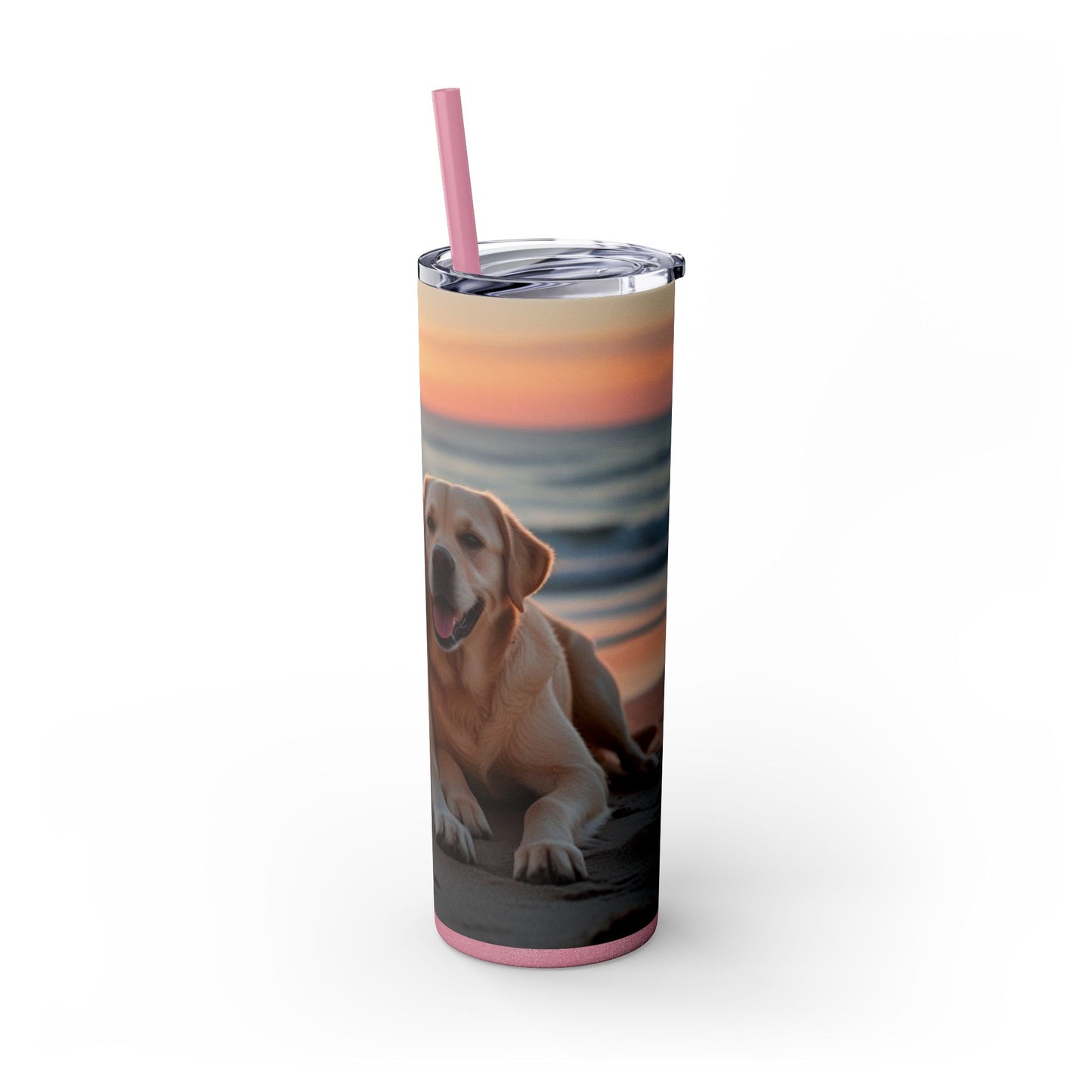 Labrador Retriever Love Skinny Tumbler with Straw, 20oz