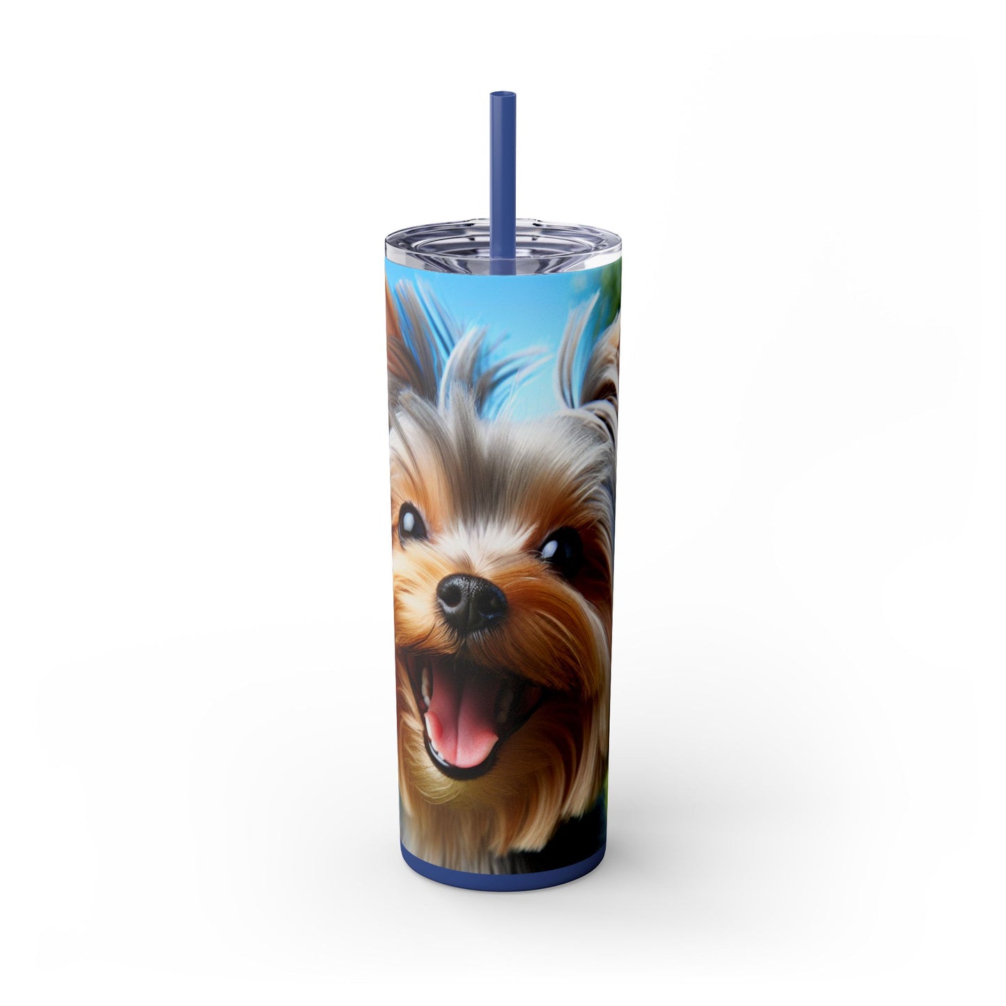 Australian Silky Terrier Tumbler with Straw, 20oz