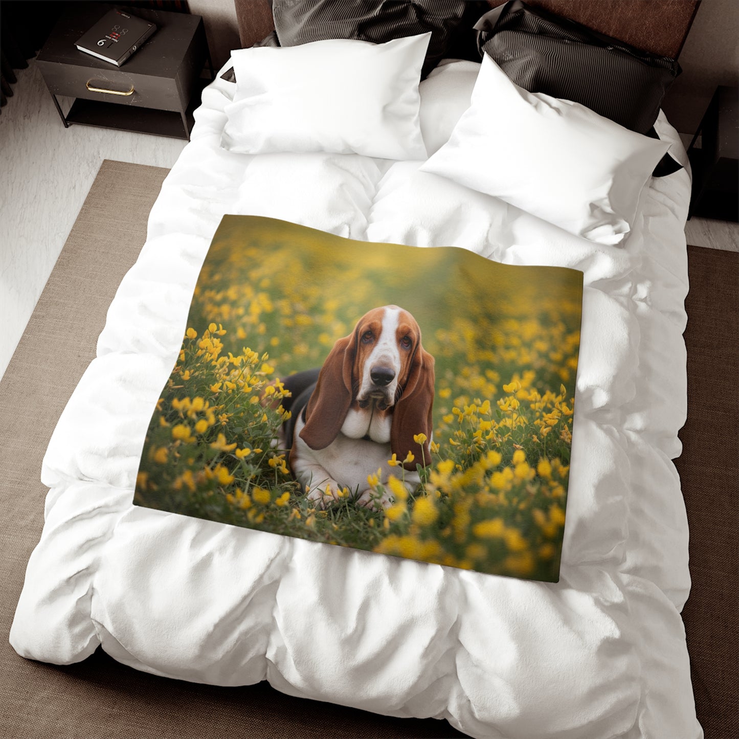 Basset Hound Sweatshirt Blanket