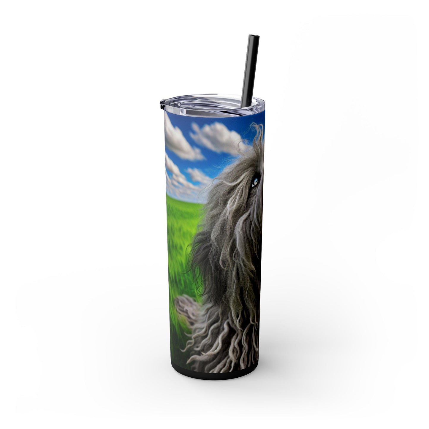 Bergamasco Shepherd Dog Tumbler with Straw, 20oz