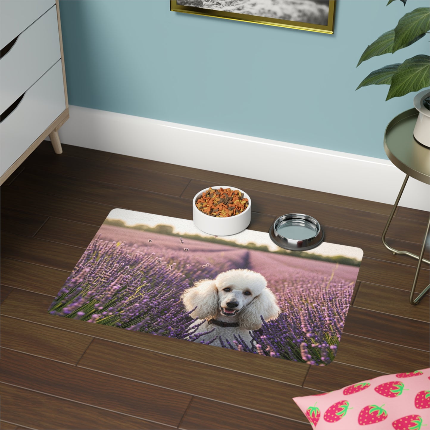 Pet Food Mat (12x18) - Poodle