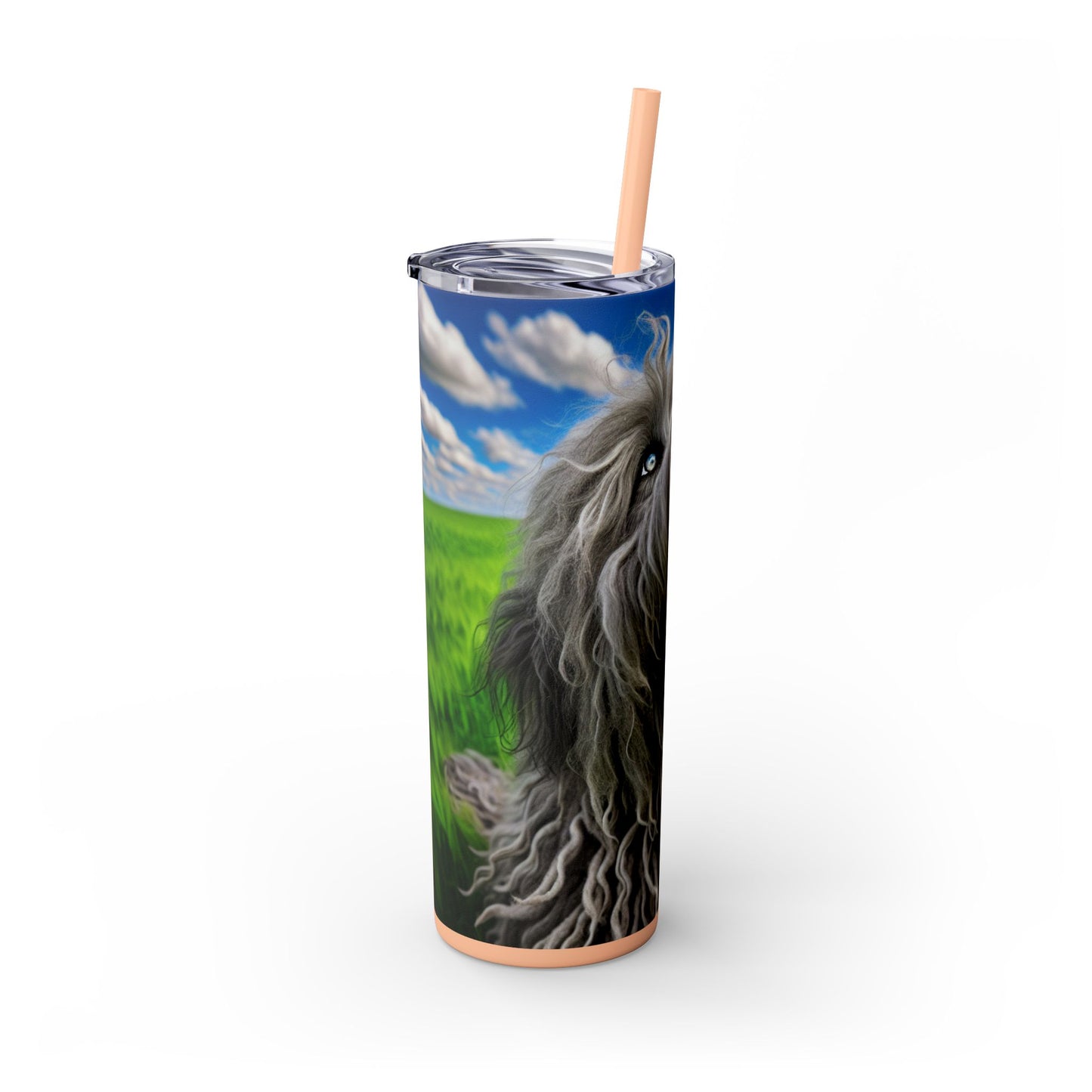 Bergamasco Shepherd Dog Tumbler with Straw, 20oz