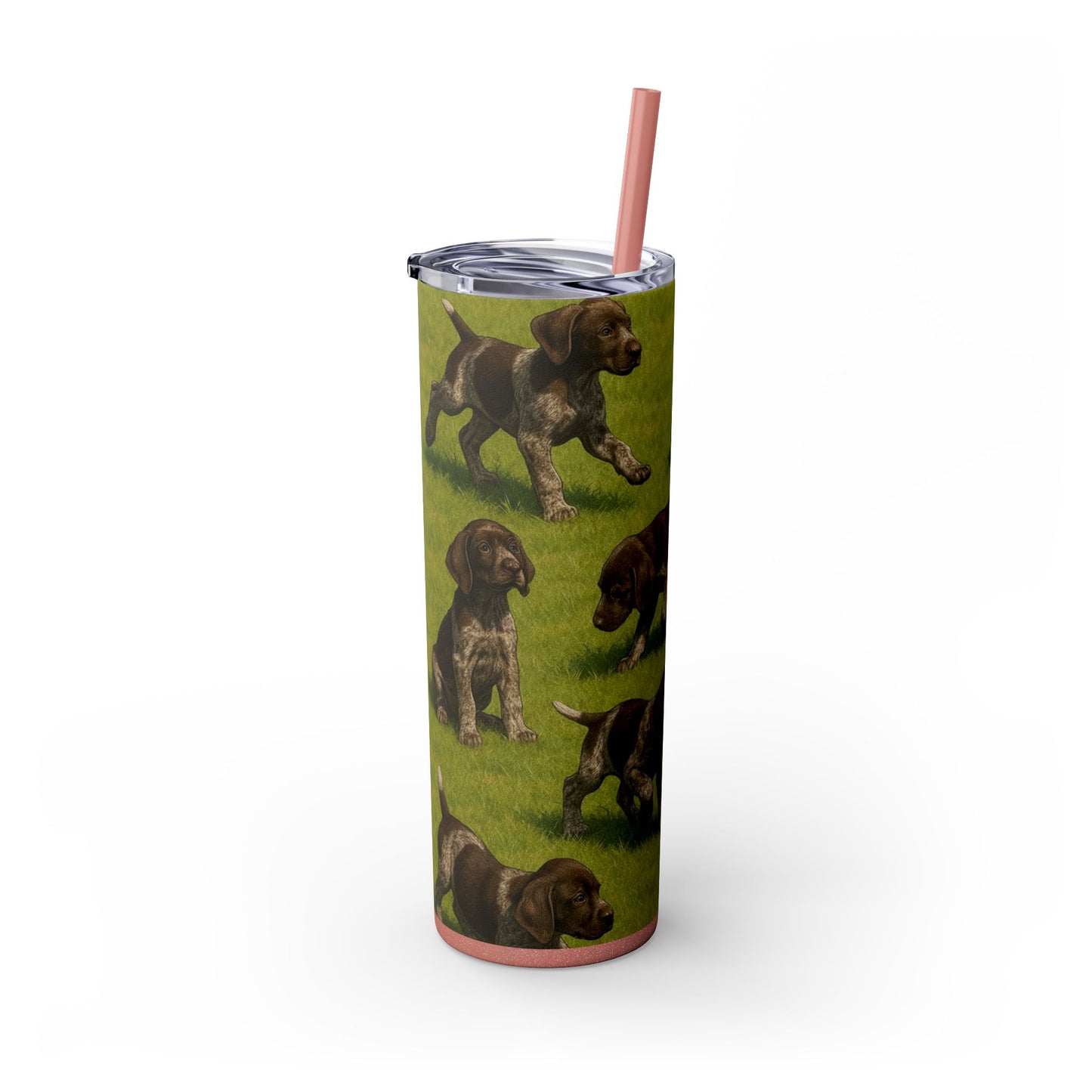 German Shorthaired Pointer puppies Tumbler with Straw, 20oz