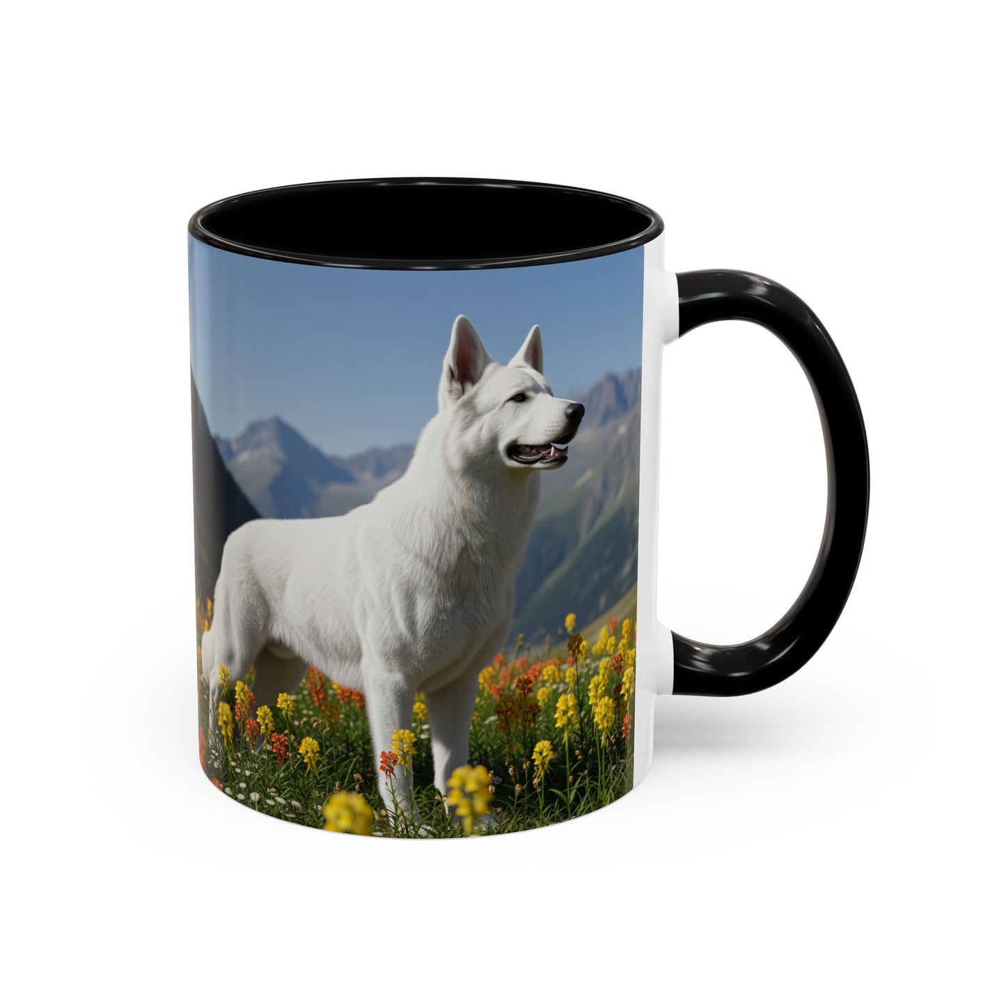 White Swiss Shepherd Dog Accent Coffee Mug - Perfect Gift for Dog Lovers