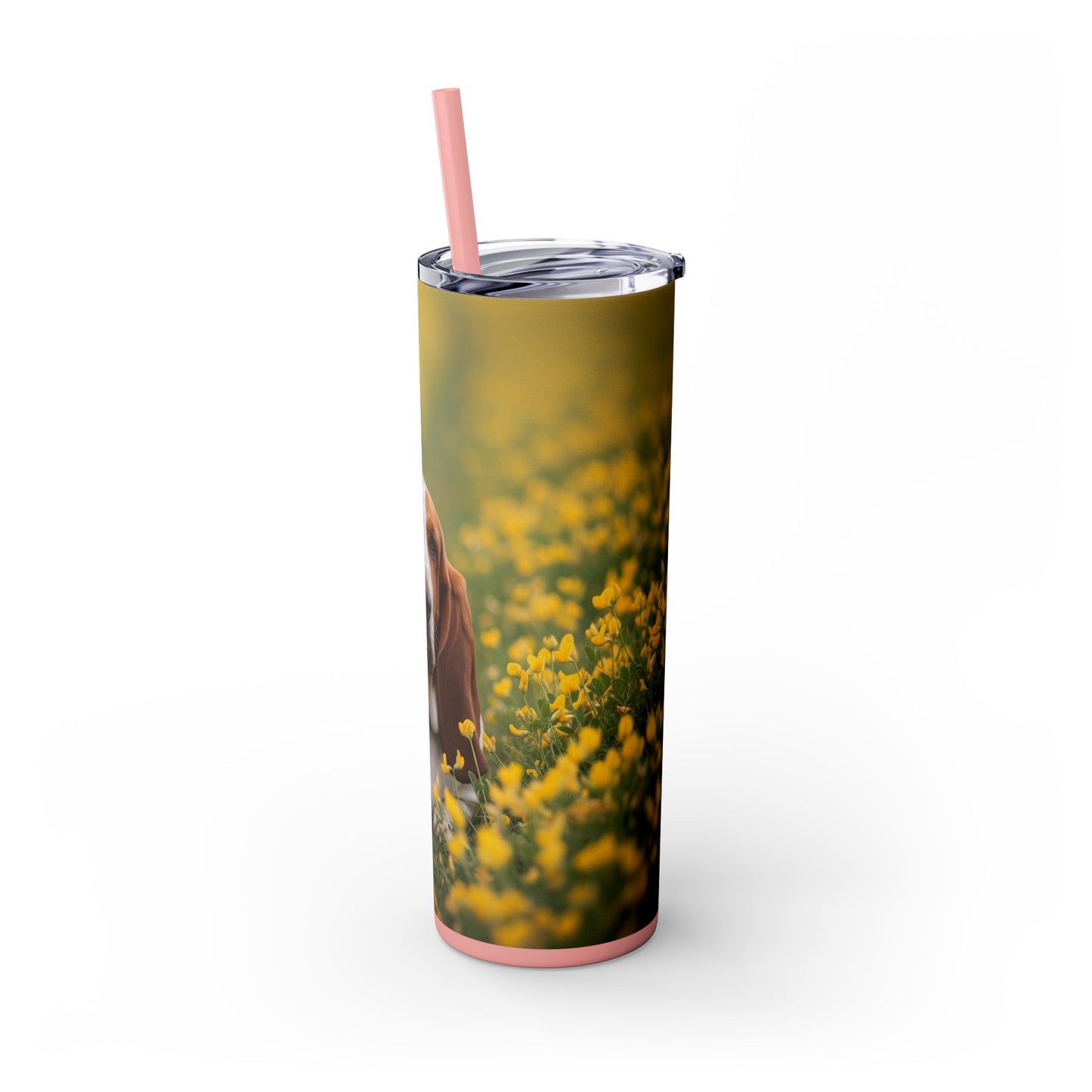 Basset Hound Tumbler with Straw, 20oz