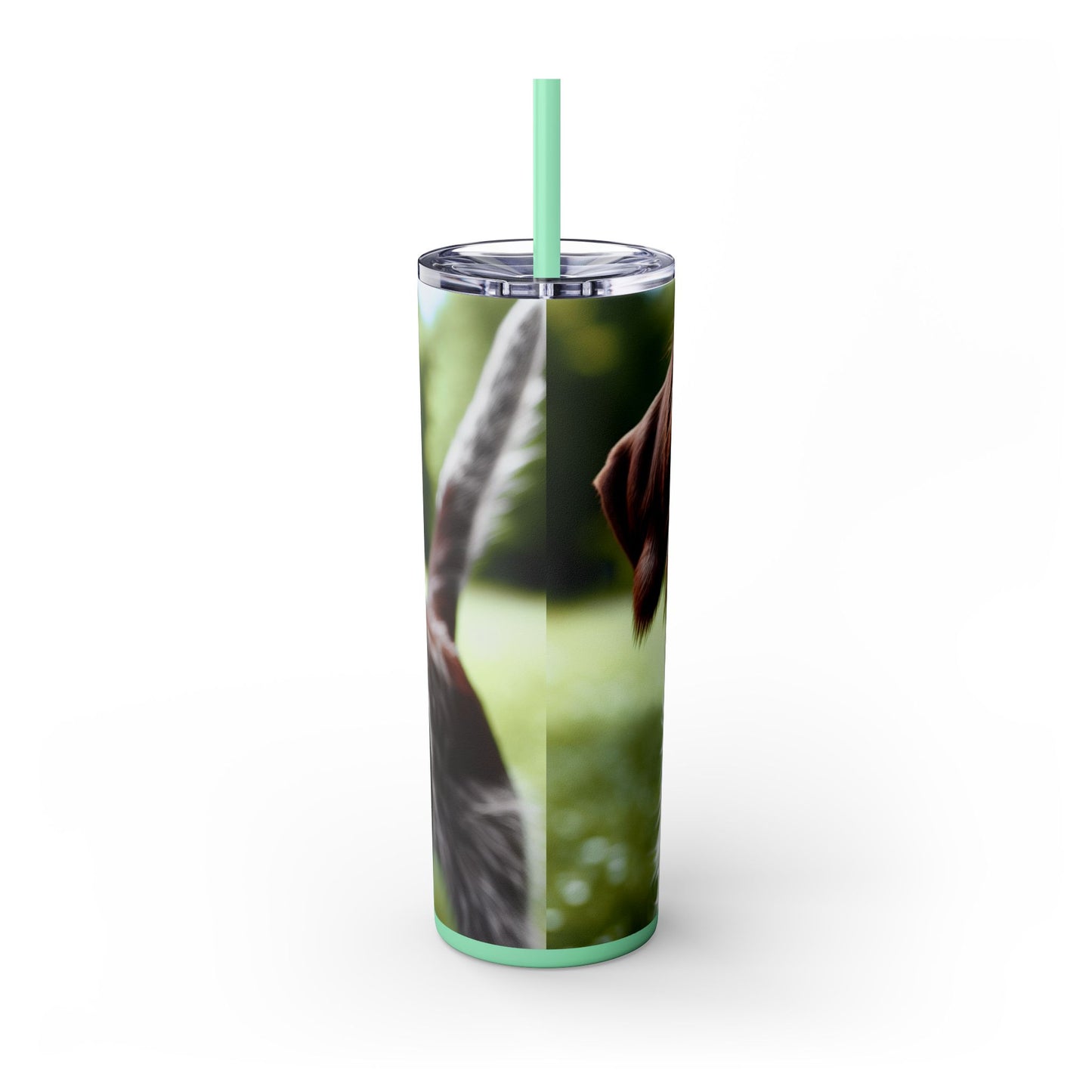 Wirehaired Slovakian Pointer Skinny Tumbler with Straw, 20oz