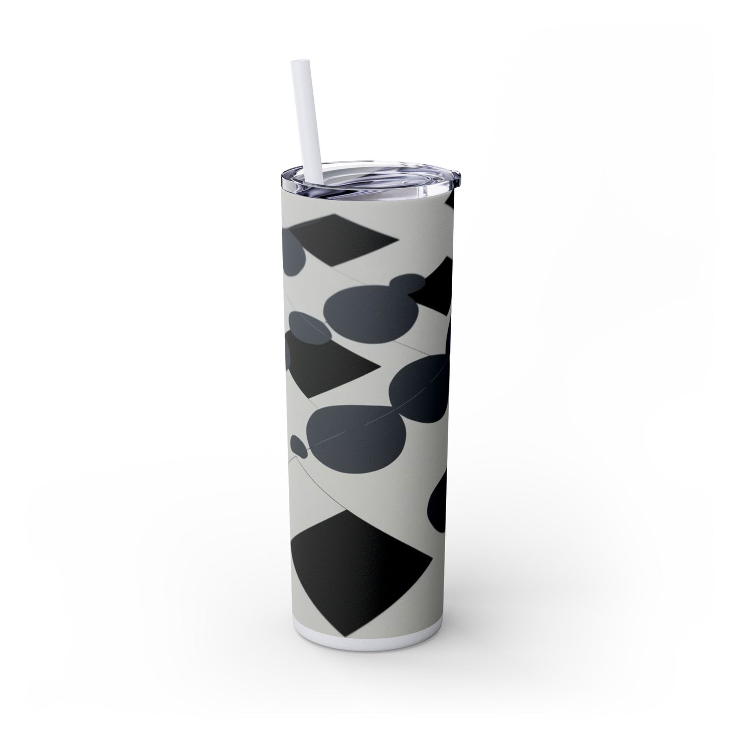Optical Illusion Skinny Tumbler with Straw, 20oz