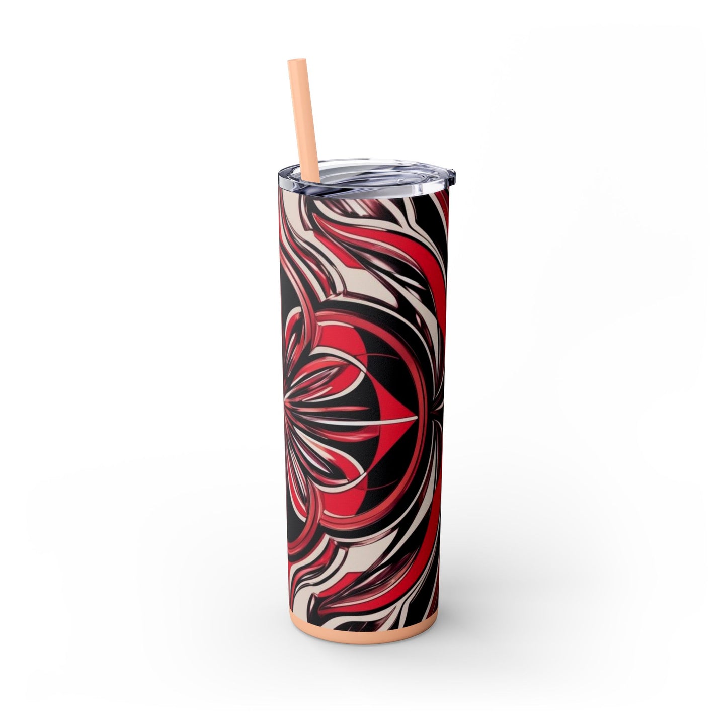 Optical Illusion Skinny Tumbler with Straw, 20oz