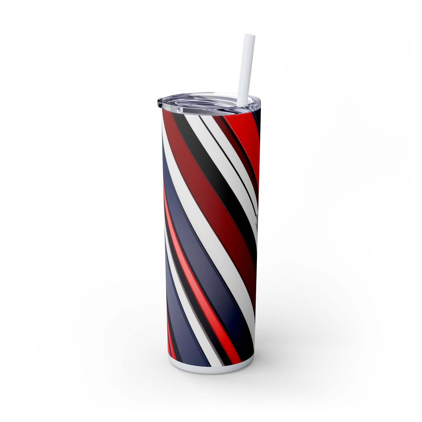 Optical Illusion Skinny Tumbler with Straw, 20oz