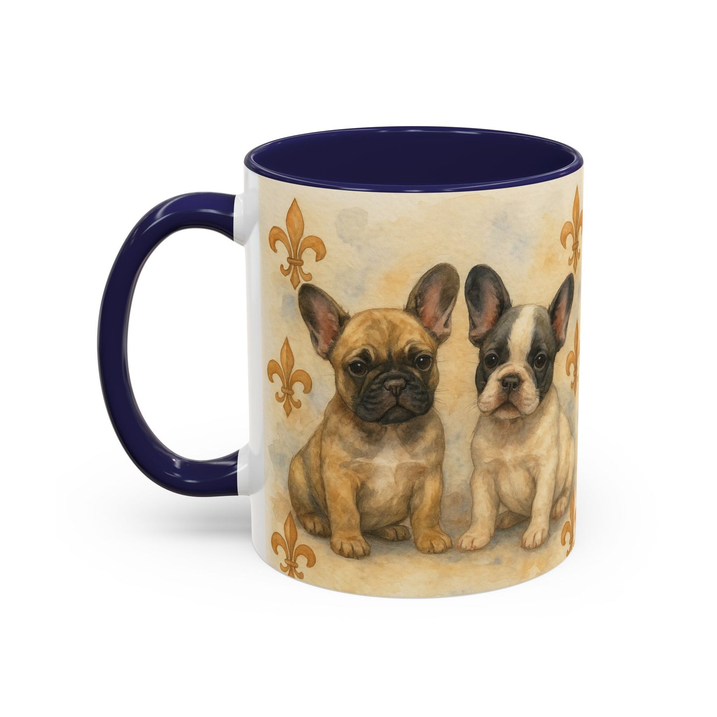 French Bulldog puppies Accent Coffee Mug - Perfect Gift for Dog Lovers