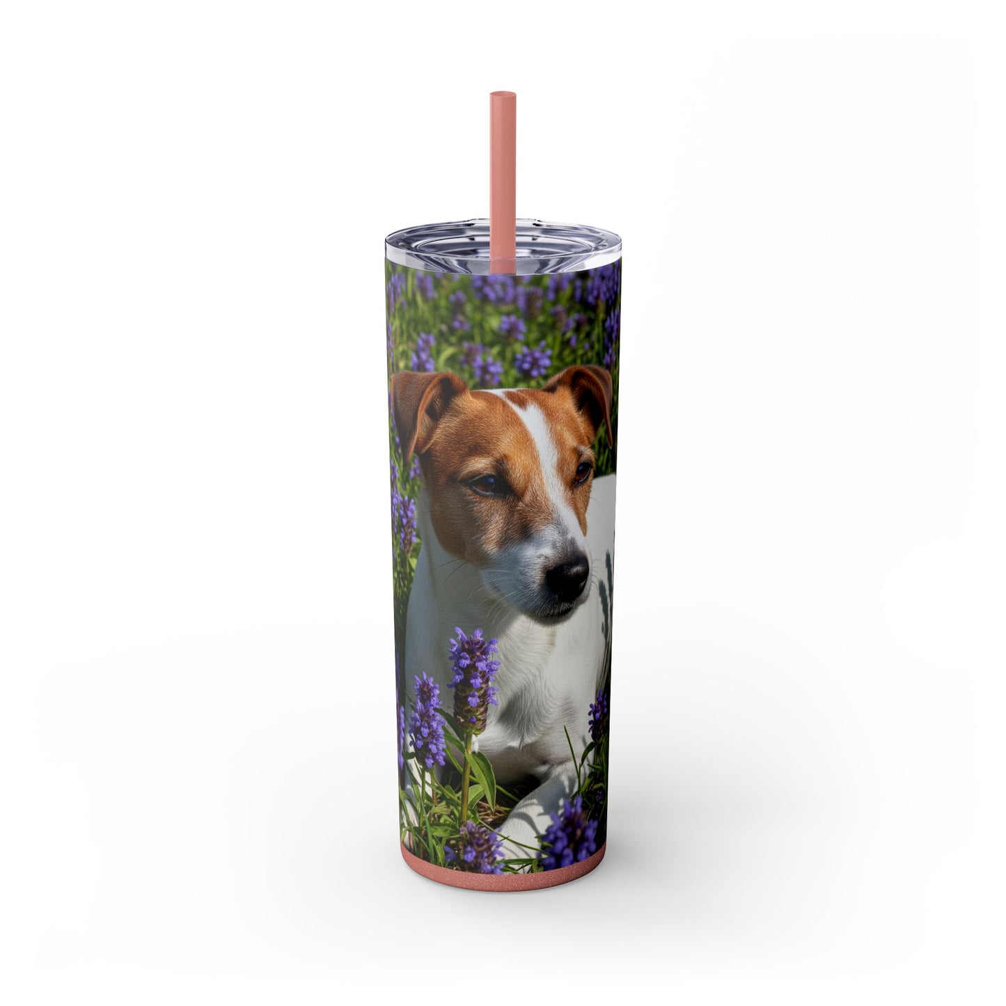 Jack Russell Terrier Tumbler with Straw, 20oz