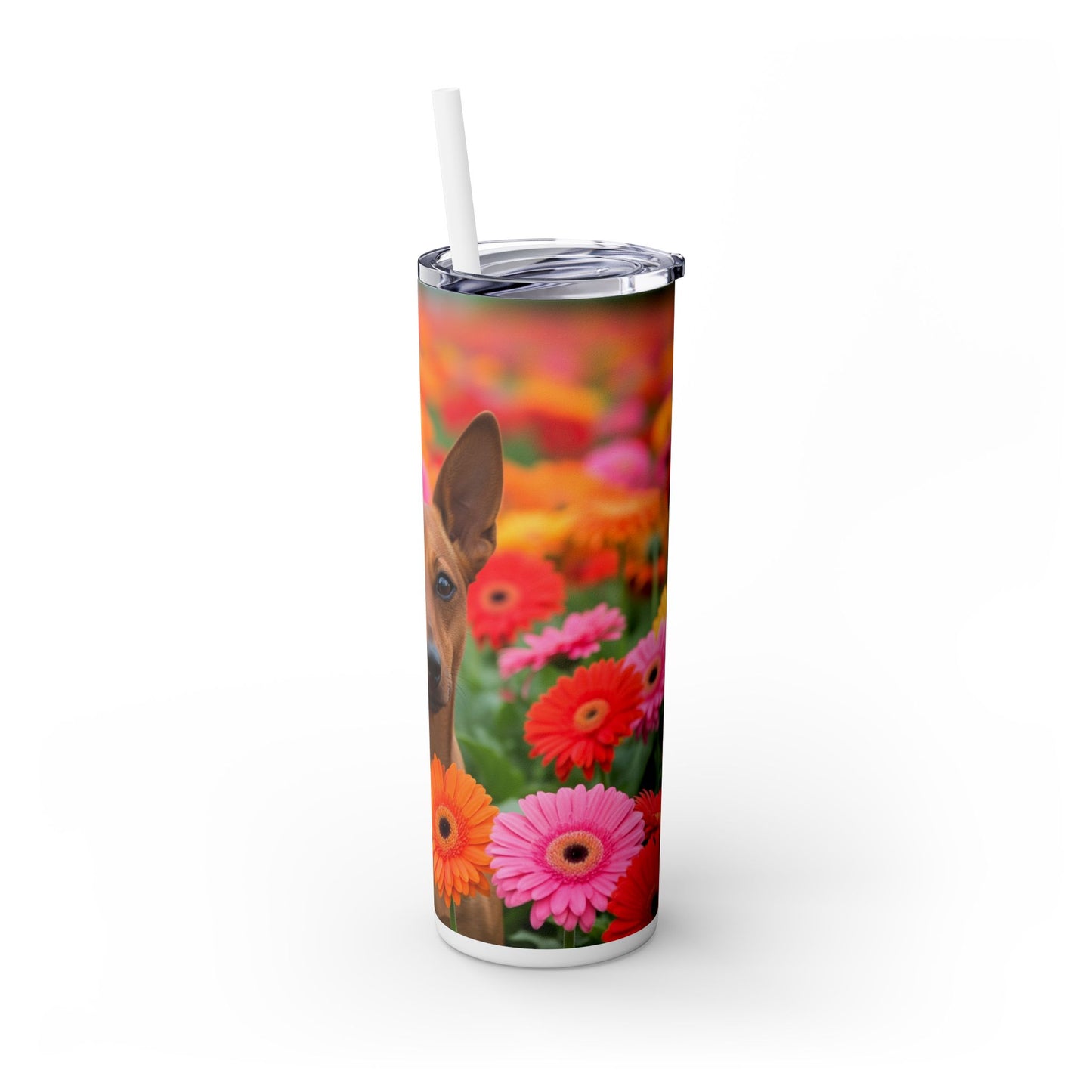 Brazilian Terrier Tumbler with Straw, 20oz