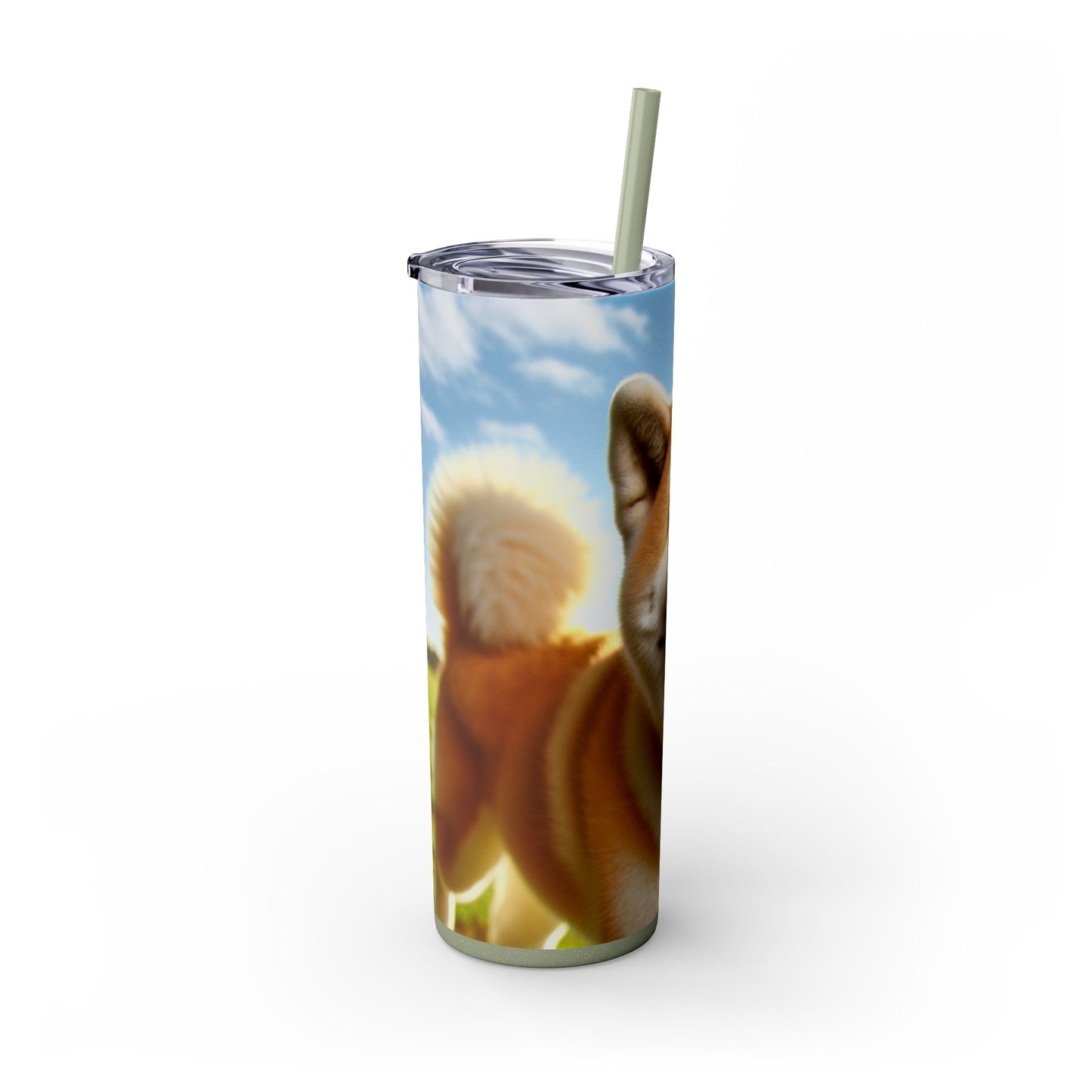 Akita Skinny Tumbler with Straw, 20oz