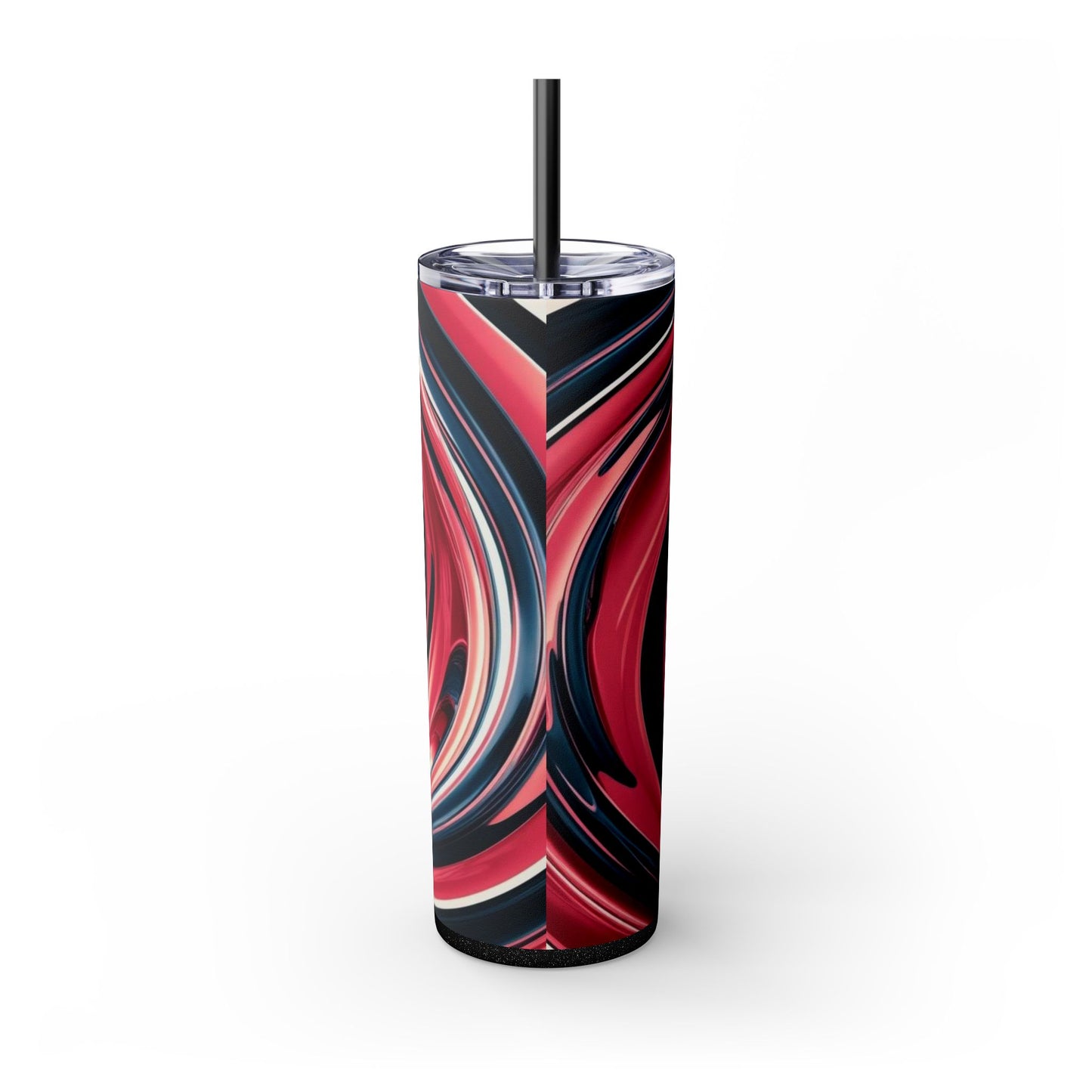 Optical Illusion Skinny Tumbler with Straw, 20oz