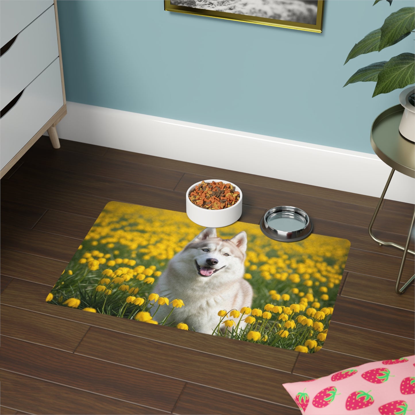 Pet Food Mat (12x18) - Siberian Husky