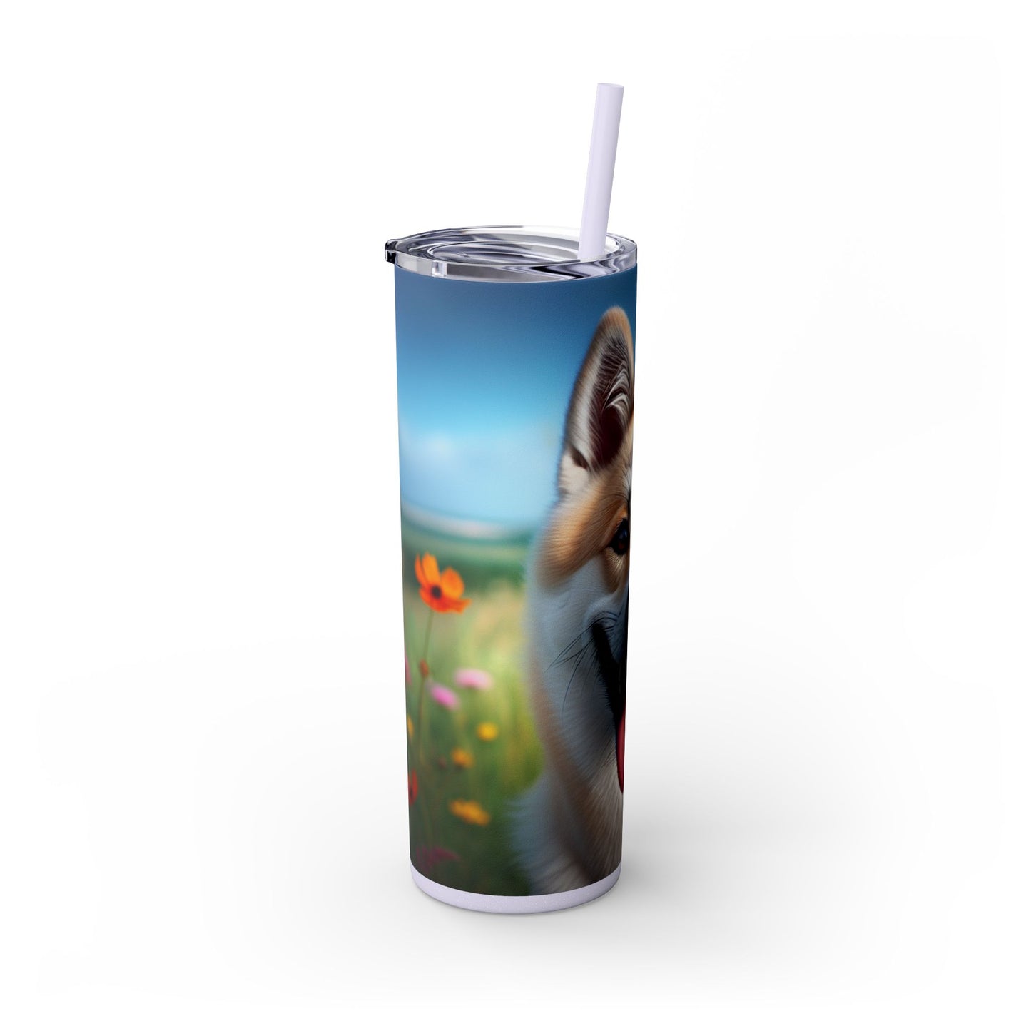 Canaan Dog Tumbler with Straw, 20oz