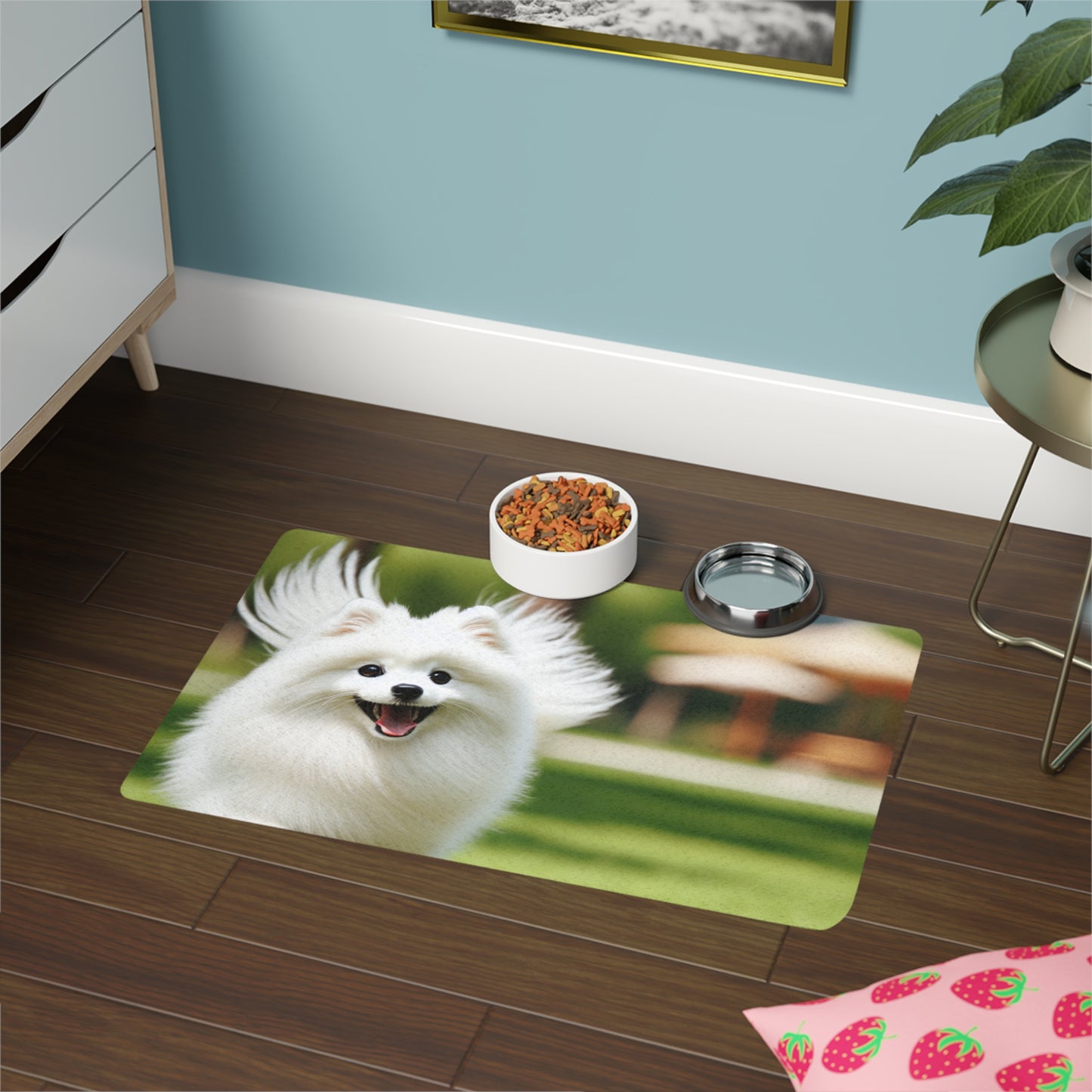Pet Food Mat (12x18) - Japanese Spitz