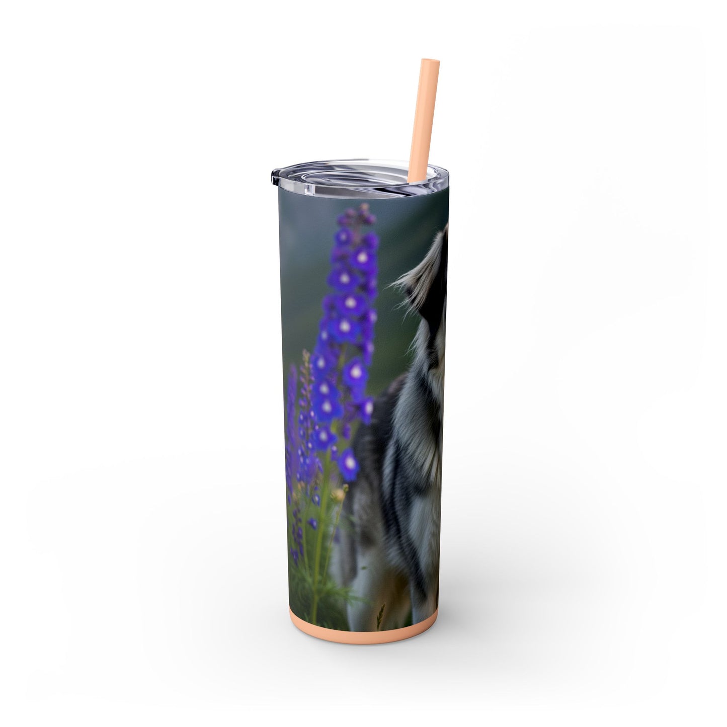 Tatra Shepherd Dog Skinny Tumbler with Straw, 20oz
