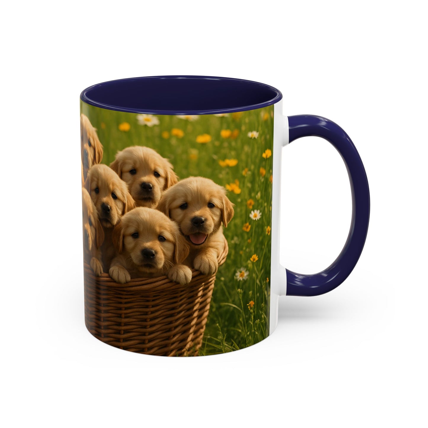 Golden Retriever puppies Accent Coffee Mug - Perfect Gift for Dog Lovers