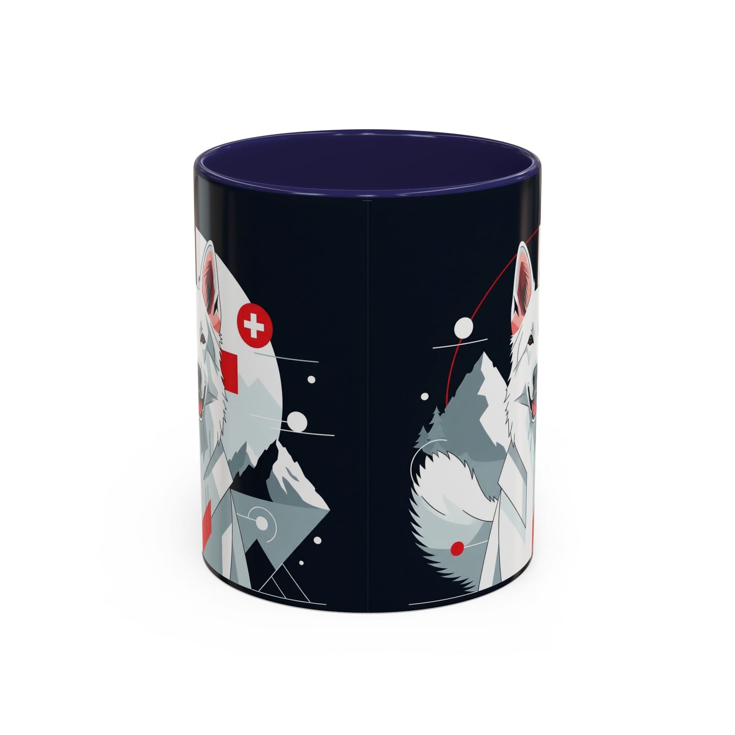 White Swiss Shepherd Dog Accent Coffee Mug - Perfect Gift for Dog Lovers