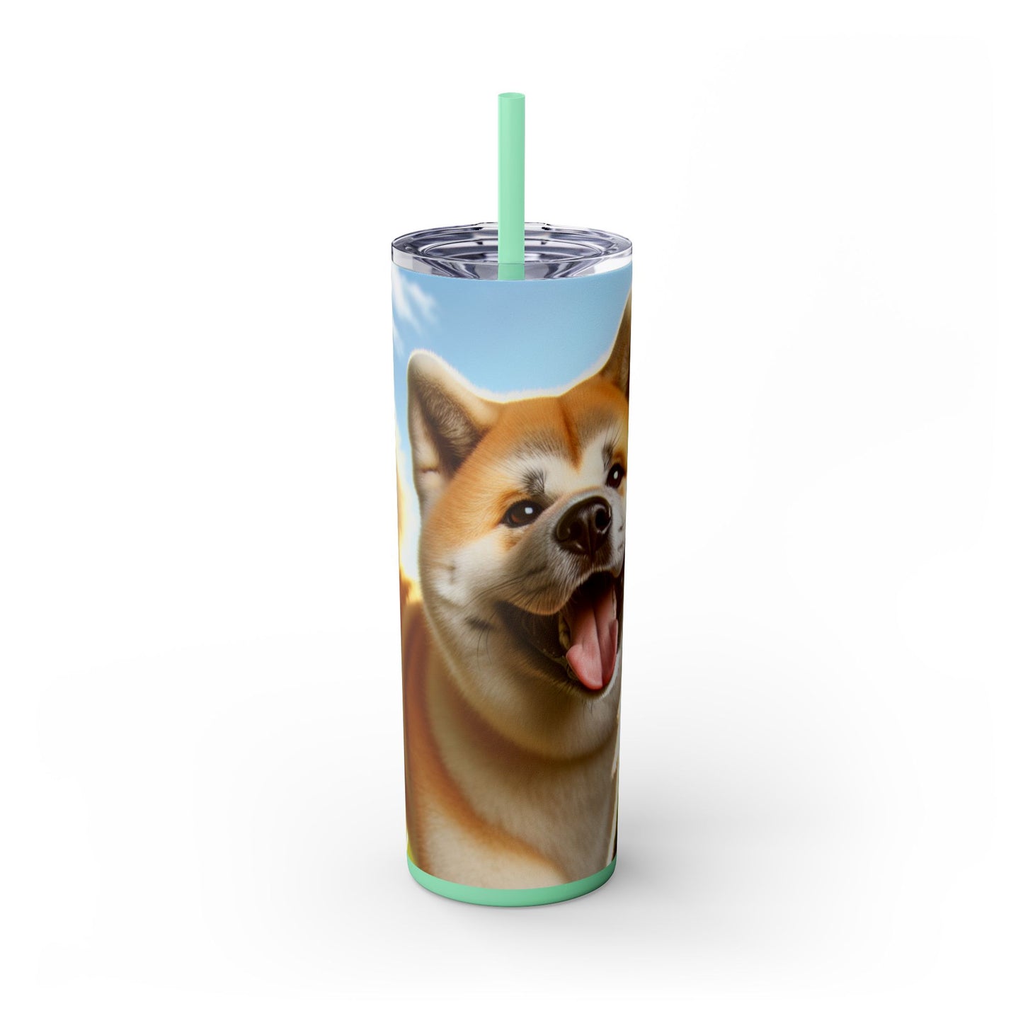 Akita Skinny Tumbler with Straw, 20oz