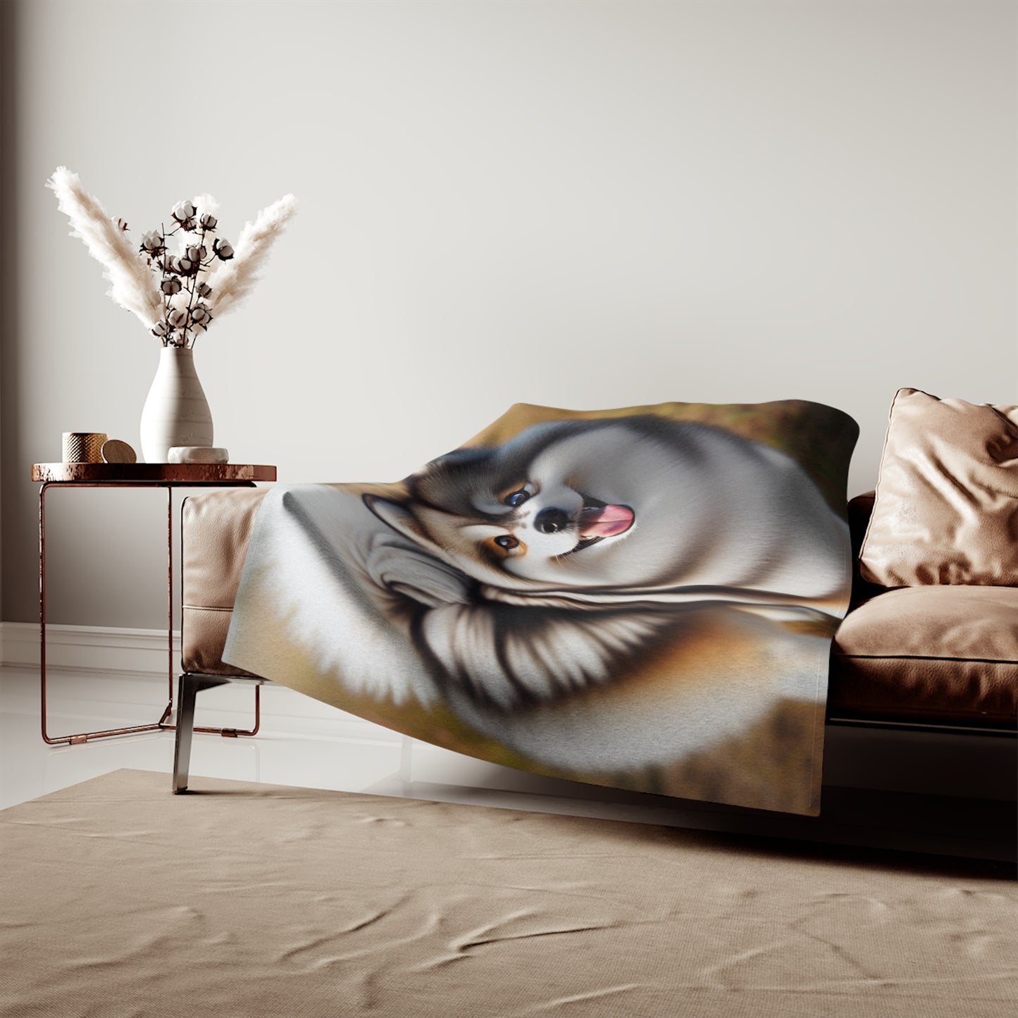 Pomsky Sweatshirt Blanket