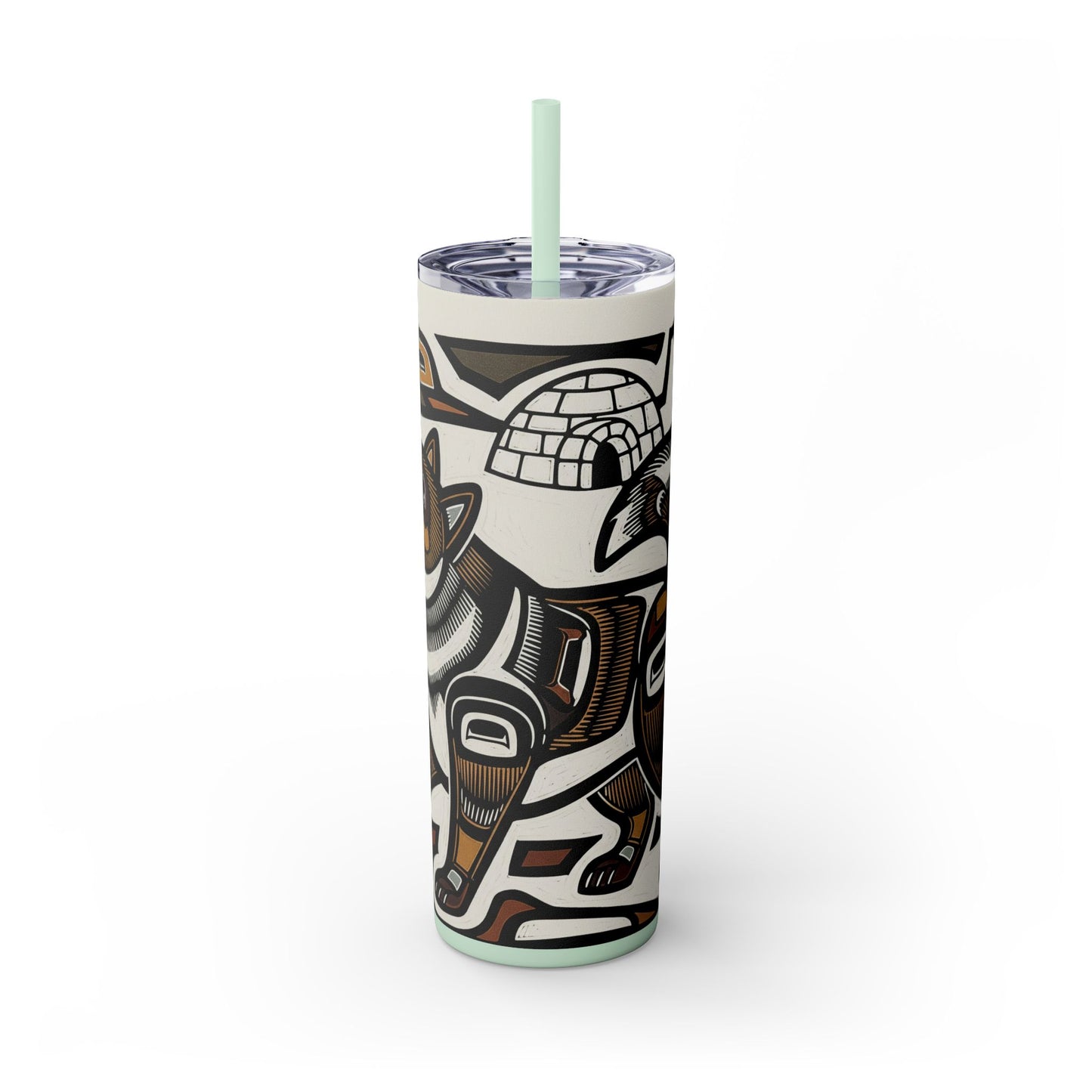 Canadian Eskimo Dog Tumbler with Straw, 20oz