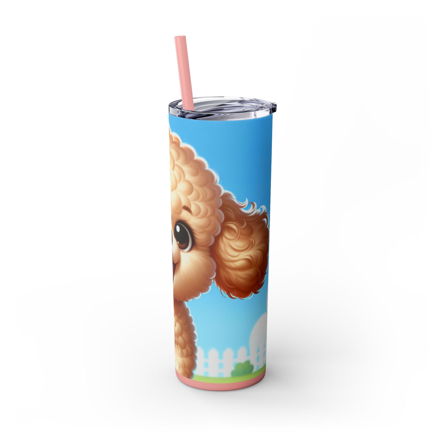 Miniature Poodle Tumbler with Straw, 20oz