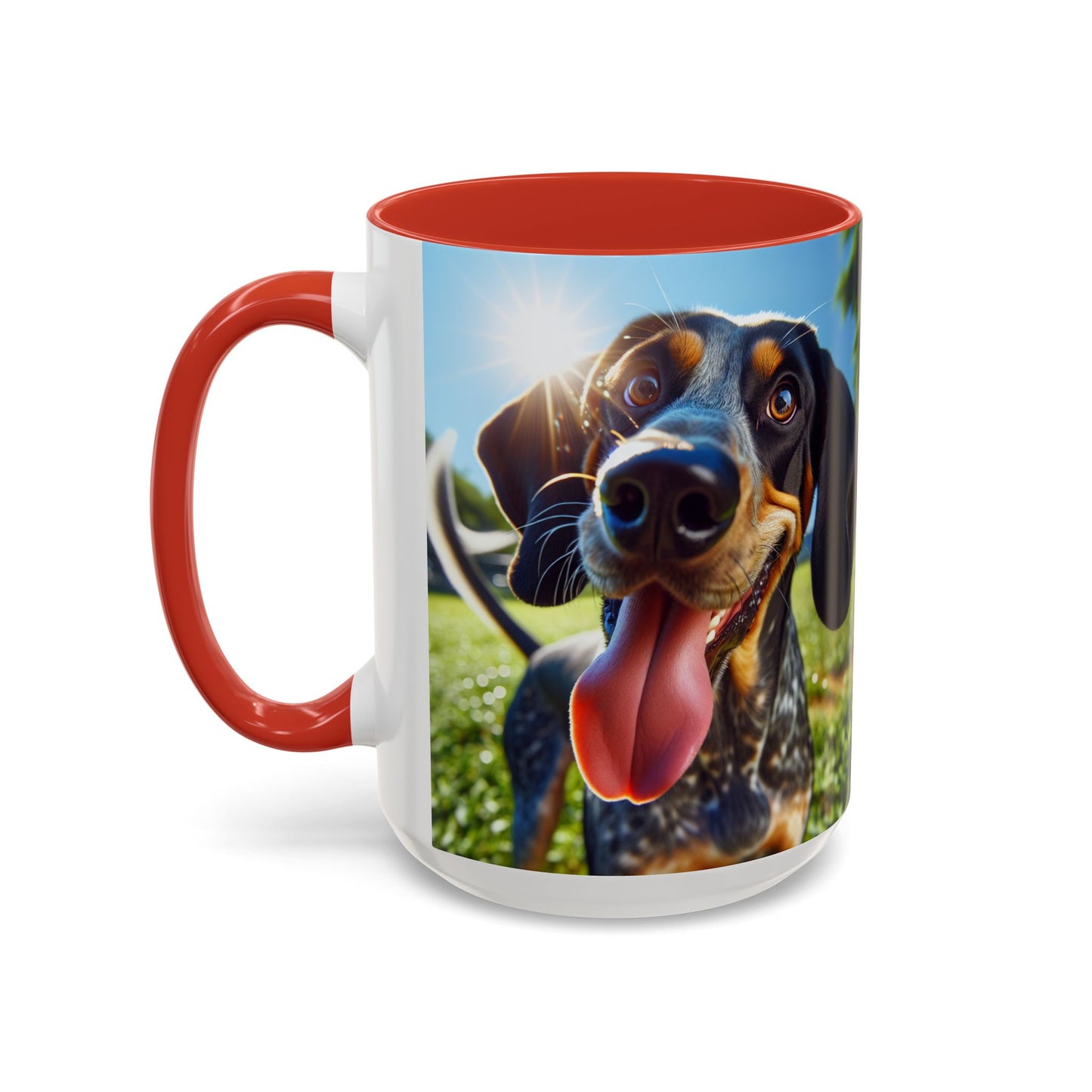 Bluetick Coonhound Accent Coffee Mug - Perfect Gift for Dog Lovers