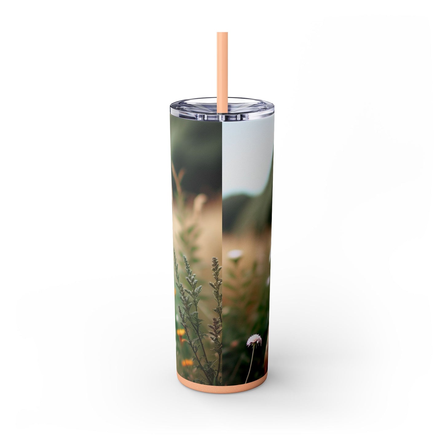 Staffordshire Bull Terrier Skinny Tumbler with Straw, 20oz