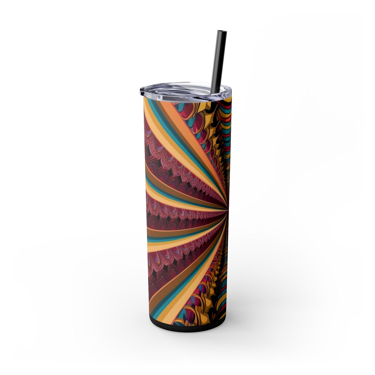 Optical Illusion Skinny Tumbler with Straw, 20oz