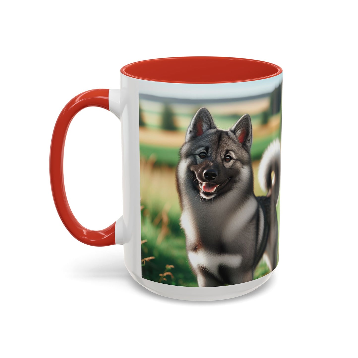 Norwegian Elkhound Accent Coffee Mug - Perfect Gift for Dog Lovers