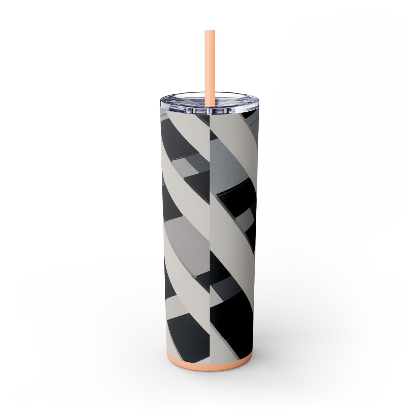 Optical Illusion Skinny Tumbler with Straw, 20oz