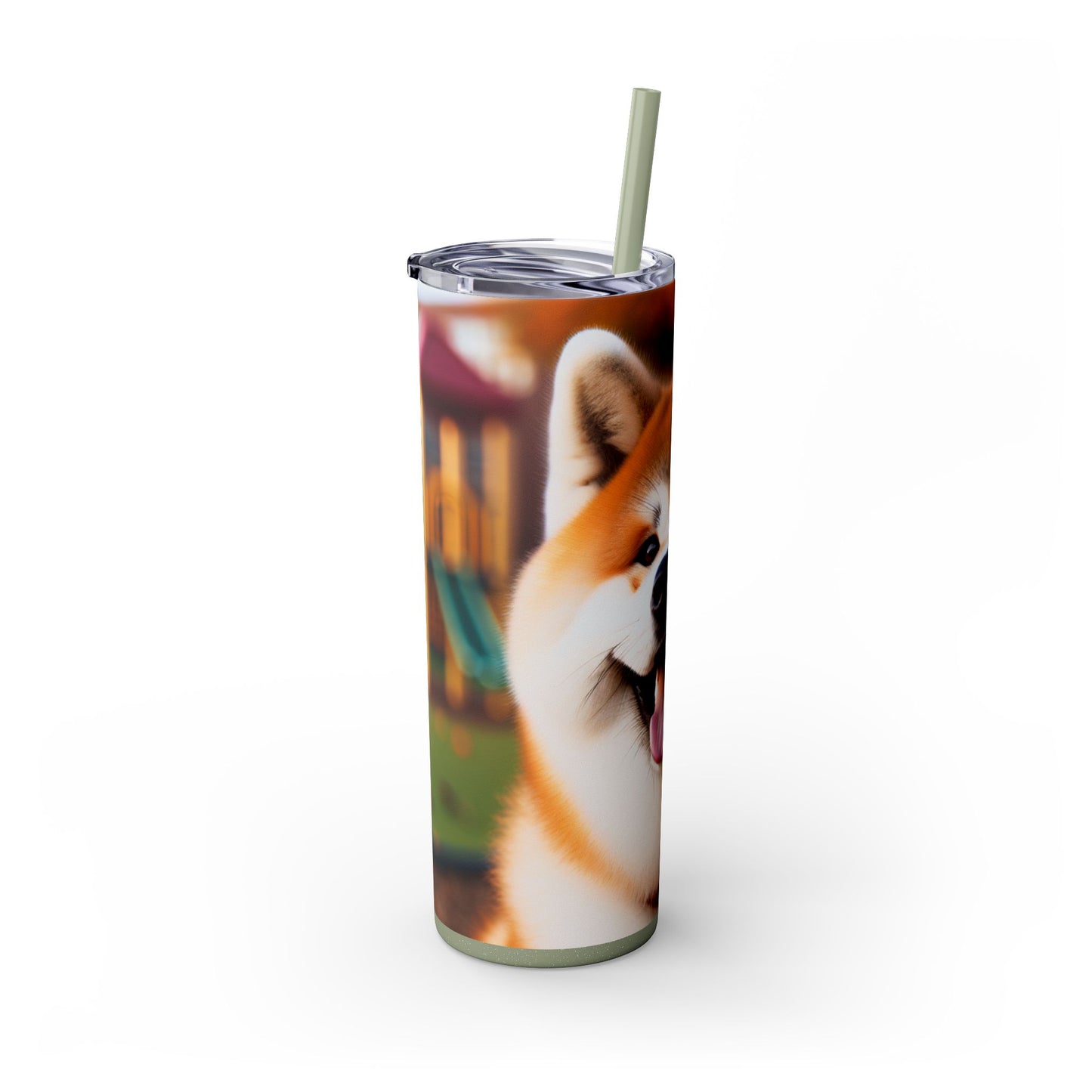 Japanese Akitainu Tumbler with Straw, 20oz