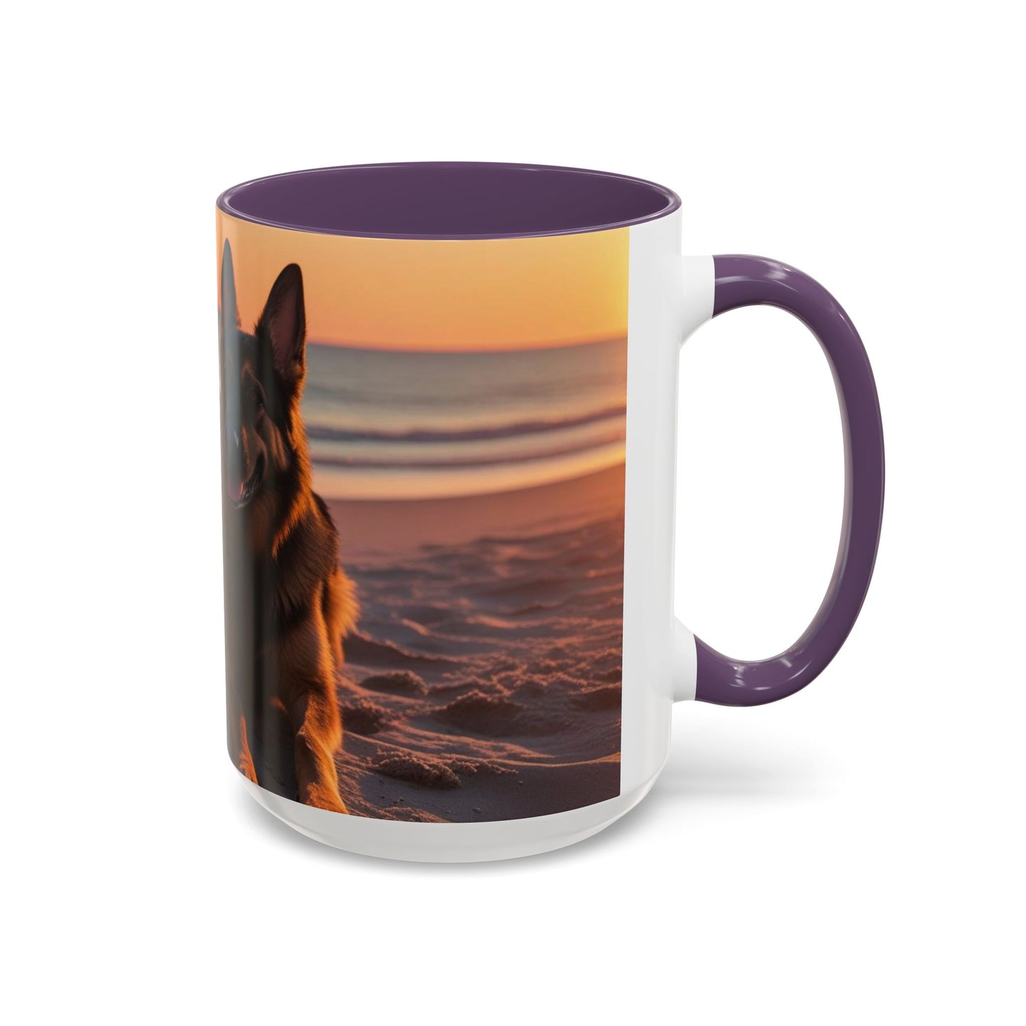 German Shepherd Love Accent Coffee Mug - Perfect Gift for Dog Lovers