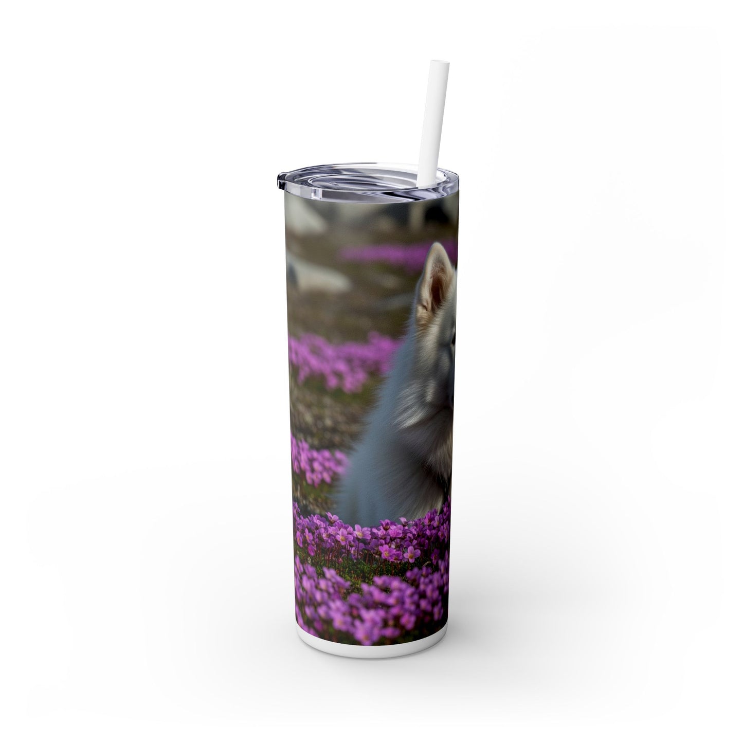 Canadian Eskimo Dog Tumbler with Straw, 20oz