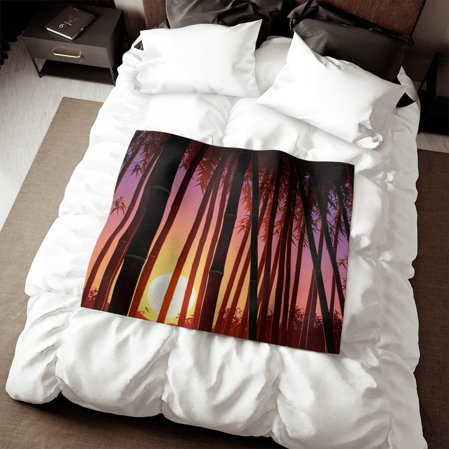 Bamboo Forest Sunrise Sweatshirt Blanket