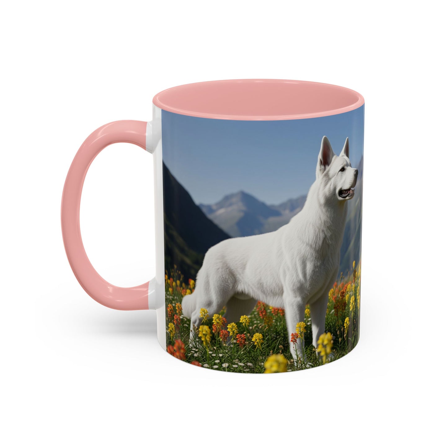 White Swiss Shepherd Dog Accent Coffee Mug - Perfect Gift for Dog Lovers
